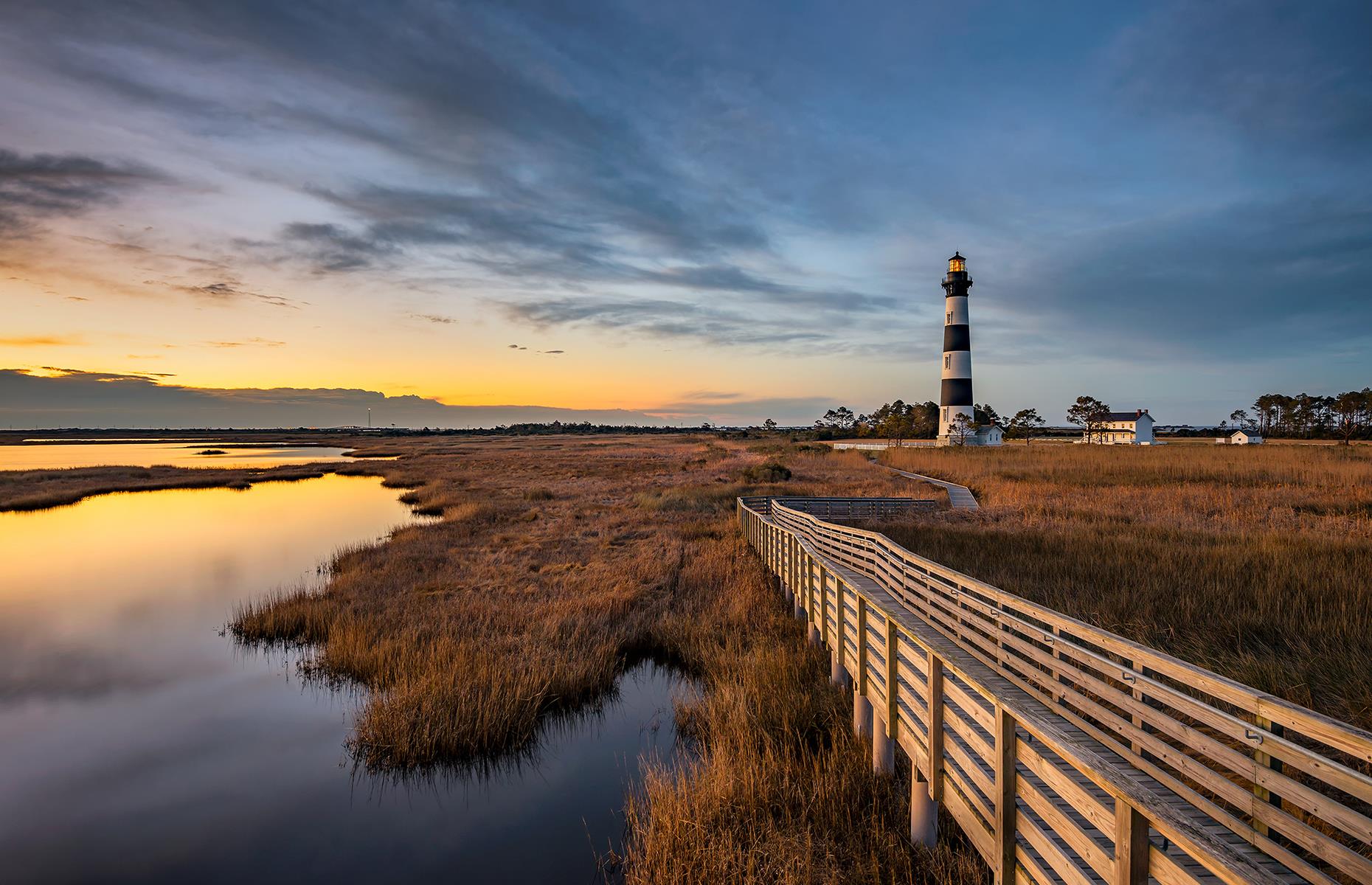 <p>There's not much Nags Head doesn't offer – there are secluded beaches and fresh seafood aplenty, family-friendly attractions and a bit of history as well. Just off the North Carolina coast, the town is perched on the southern end of the northernmost of the three islands known as the Outer Banks. Major attractions include <a href="https://www.ncparks.gov/jockeys-ridge-state-park/home">Jockey's Ridge State Park</a> and the <a href="https://www.nps.gov/caha/planyourvisit/bils.htm">Bodie Island Light Station</a>. For an even more special experience, rent an oceanfront late 19th-century cottage along the historic Cottage Row, where the wealthy planters of the South used to come for their summer holidays.</p>