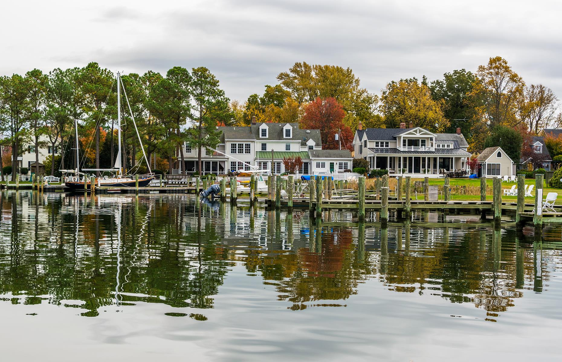 <p>One of the most atmospheric towns located on Maryland's Eastern Shore and the Chesapeake Bay, Saint Michaels is rich in maritime history. For many visitors the highlight is the <a href="http://cbmm.org/">Chesapeake Bay Maritime Museum</a>, which features an impressive collection of artifacts and vessels, a working shipyard and includes the Hooper Bay Lighthouse. In town, Talbot Street is lined with picturesque Victorian buildings, charming storefronts and plenty of top seafood restaurants. If you're after a quiet, relaxing break, Saint Michaels is the place.</p>