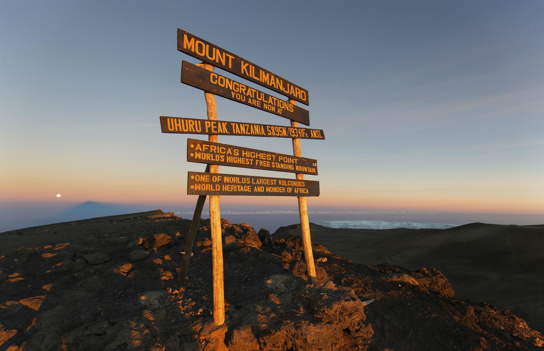 Climbing the largest freestanding mountain in the world at 19,340 feet (5,895m) is certainly tough, but a must for any adventurous sunrise lovers. A six-day trek for the average person, summiting Kilimanjaro is usually done at night, so climbers are greeted by a miraculous sunrise over the top of the clouds from the highest point in Africa. It's so high it's possible to see the curvature of the Earth as dawn sweeps in.