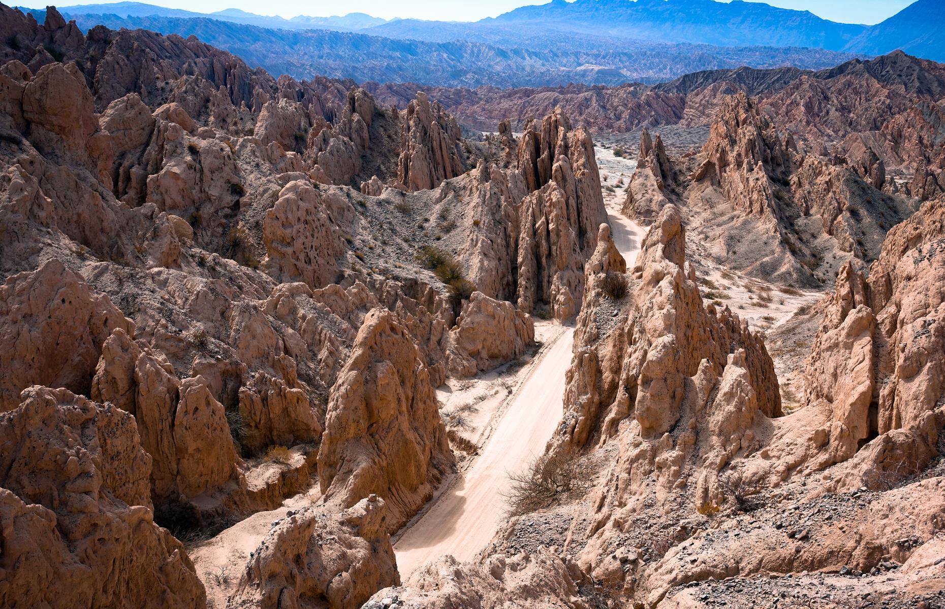 You'll pass mountains, salt flats, pampas and vineyards on Argentina's epic Route 40, which stretches 3,107 miles (5,000km) from La Quiaca in the country's northernmost province to Cabo Virgenes in the far south. In the Salta region, the highway crosses through the amazing rock formations of the Quebrada de las Flechas Canyon in the Calchaqui Valley.