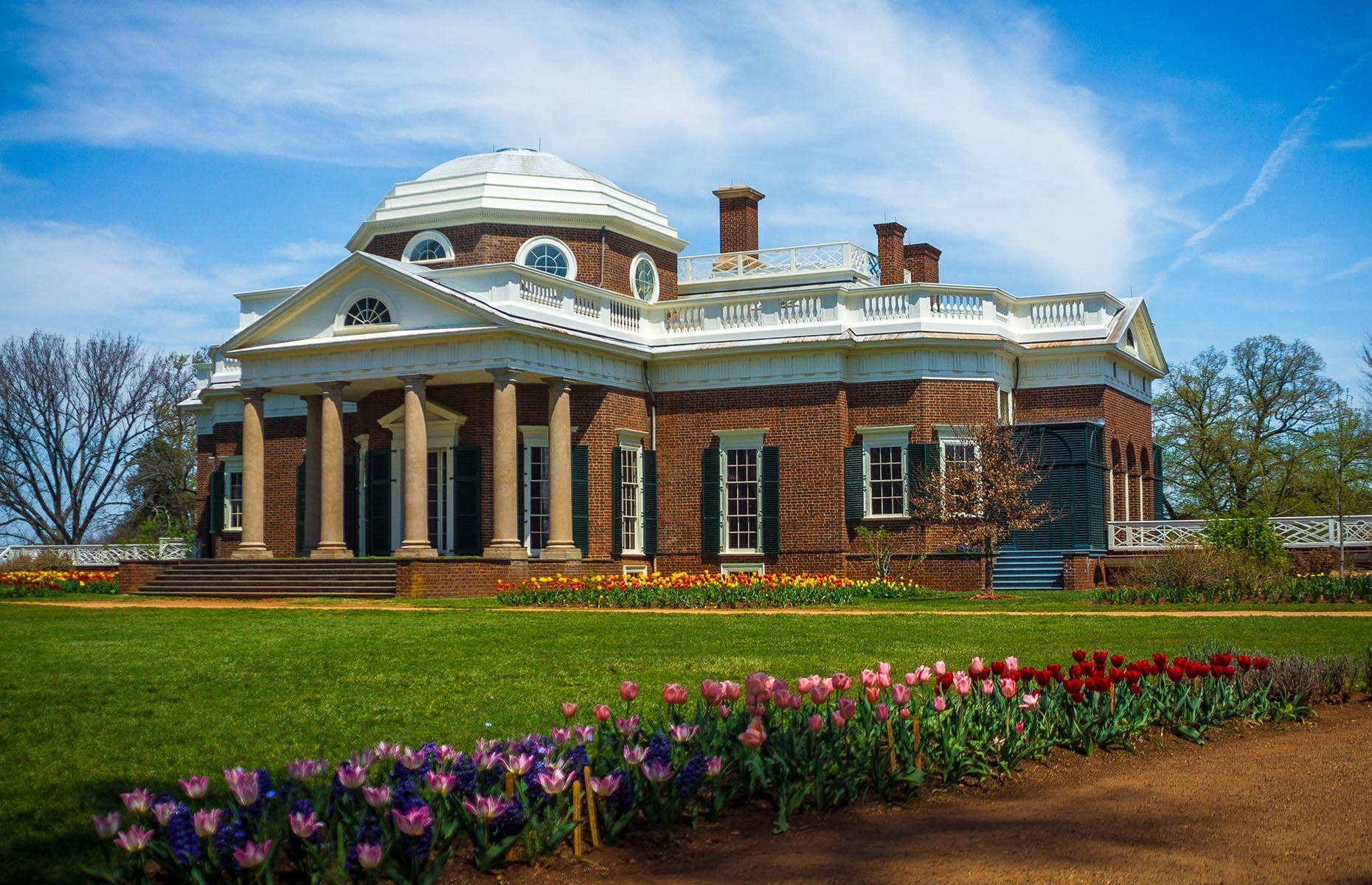 <p>One of America’s most elegant presidential homes, Monticello belonged to the third president of the United States, Thomas Jefferson. Jefferson had a keen interest in architecture and his home was fittingly unique. Although the president was a vocal abolitionist, controversially Monticello was also a plantation and hundreds of enslaved people lived and worked here. Their stories are told through exhibits and on-site tours.</p>