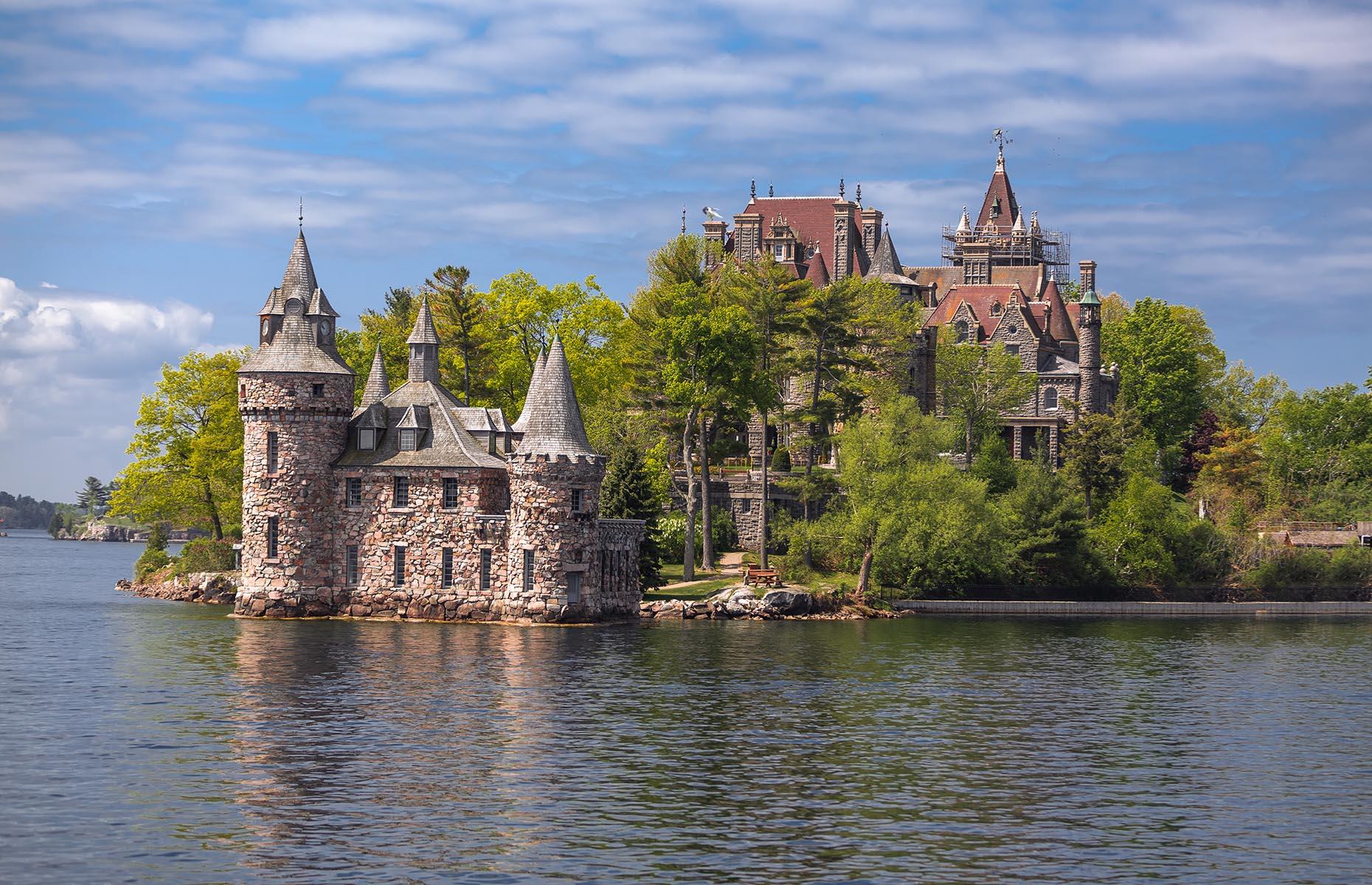 Named after its visionary – affluent hotelier George C. Boldt – Boldt Castle was intended to be a private estate. The castle was a labor of love – literally – as Bolt built the sprawling confection as a show of love for his wife, Louise, who sadly passed away during its construction. Upon her death, bereft Boldt abandoned the project and it stood unfinished on Heart Island until the 1970s.