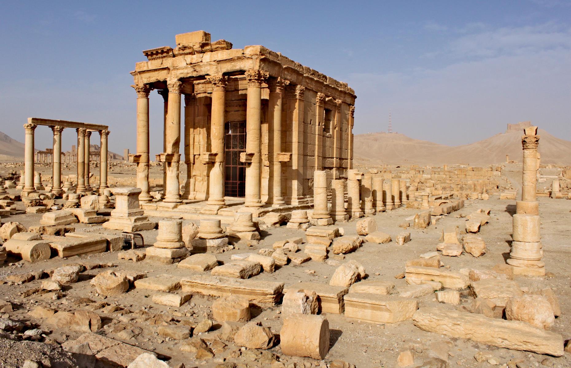 Slide 44 of 53: The desert ruins of Palmyra, which combine Greco-Roman, Persian and Arabian architecture, were one of the ancient world’s most valuable cultural centers and renowned for their beauty. Palmyra has faced repeated attacks, but the precious site was extensively damaged during Isis’ occupation in 2015. UNESCO called the destruction of the ruins a “war crime and an immense loss for the Syrian people and for humanity”.
