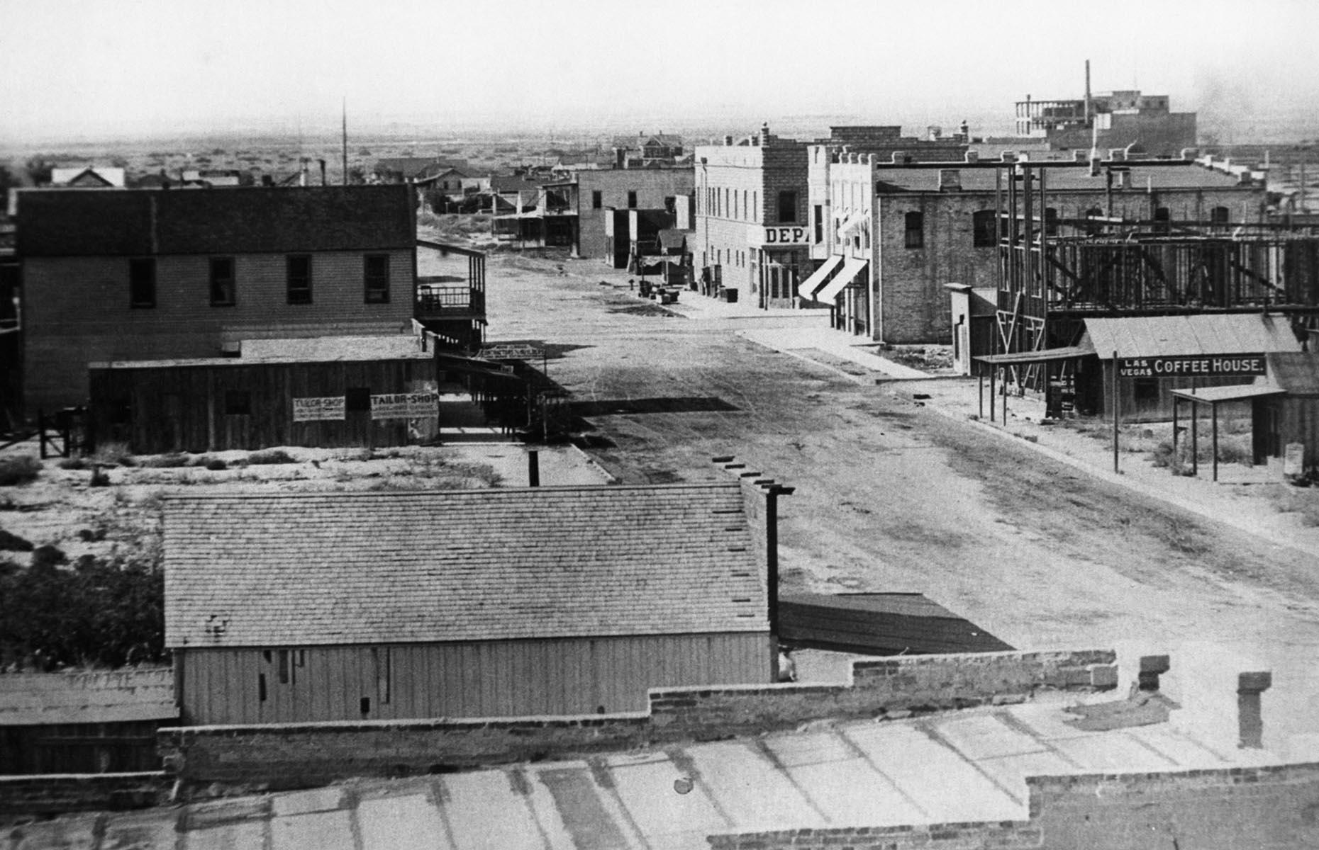 Slide 4 of 34: Up until the turn of the century, Las Vegas was still sparsely populated. But its fortunes changed with the arrival of mining magnate William A. Clark (for whom the present-day county was named). Clark was the principal investor in a Union Pacific Railroad project, building a railroad from Los Angeles to Salt Lake City. Recognizing the potential of the location, Clark purchased land, secured water rights to the springs and had a railroad depot built. The city was founded on 15 May 1905 when Clark auctioned off his landholdings, including Las Vegas' first casino at the station café.