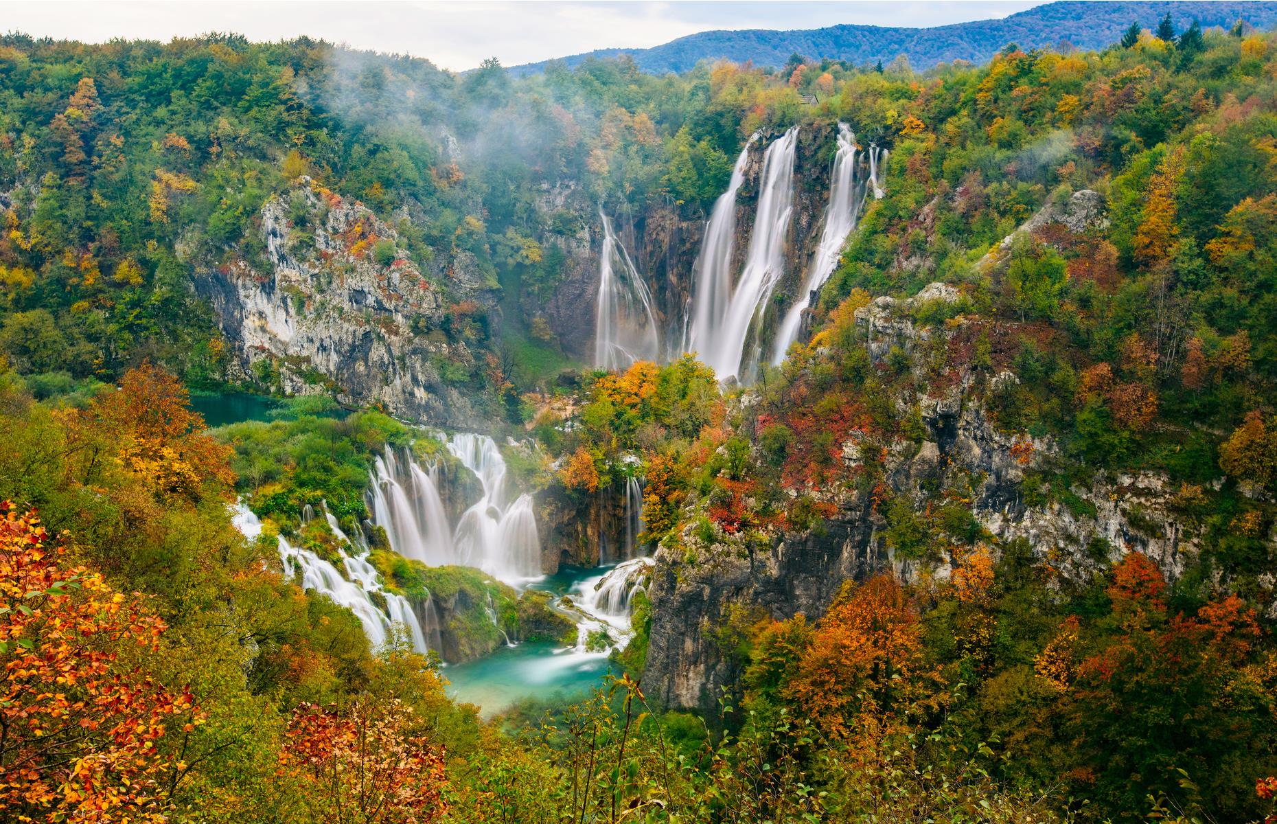 <p>Covering almost 115 square miles (298sq km), Plitvice Lakes National Park is found near the Bosnia and Herzegovina border, two hours south by car from Zagreb. The park, founded in 1949, is famous for its collection of 16 crystal clear, color-changing lakes – they morph between shades of green and blue due to their high mineral content – plus over 90 waterfalls. <a href="https://www.loveexploring.com/galleries/76836/these-are-the-worlds-most-beautiful-waterfalls?page=1">See more of the world's most beautiful waterfalls here</a>.</p>