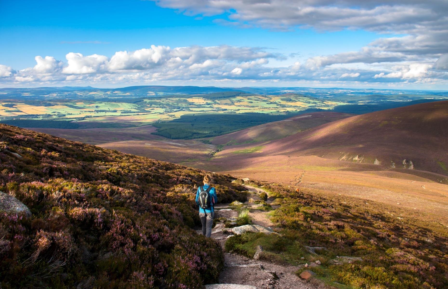 Home to giant, sweeping valleys and wild, open moorlands, the Cairngorms is accessible in 45 minutes by car from Inverness. The park covers a staggering 1,748 square miles (4,527sq km), making it the largest national park in the UK, followed by the Lake District National Park. Wildlife lovers, take note: it’s home to 25% of the UK’s rare and endangered species.