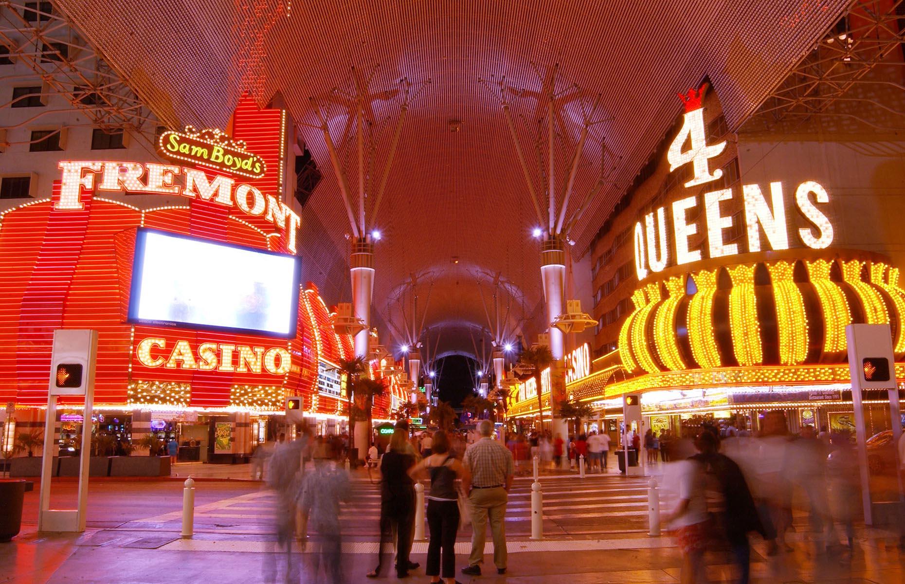 Slide 28 of 34: During the slump of the 1980s, Fremont Street and the original Downtown became an increasingly seedy and rundown destination. Everything changed in 1995 when the new and improved Fremont Street Experience – a pedestrian mall with attractions, casinos and concert stages – was unveiled. Occupying five blocks, including the Glitter Gulch, the street was closed to traffic and covered with a massive light canopy in a bid to revive the spirit of Downtown. Check out America's most charming and historic downtowns.