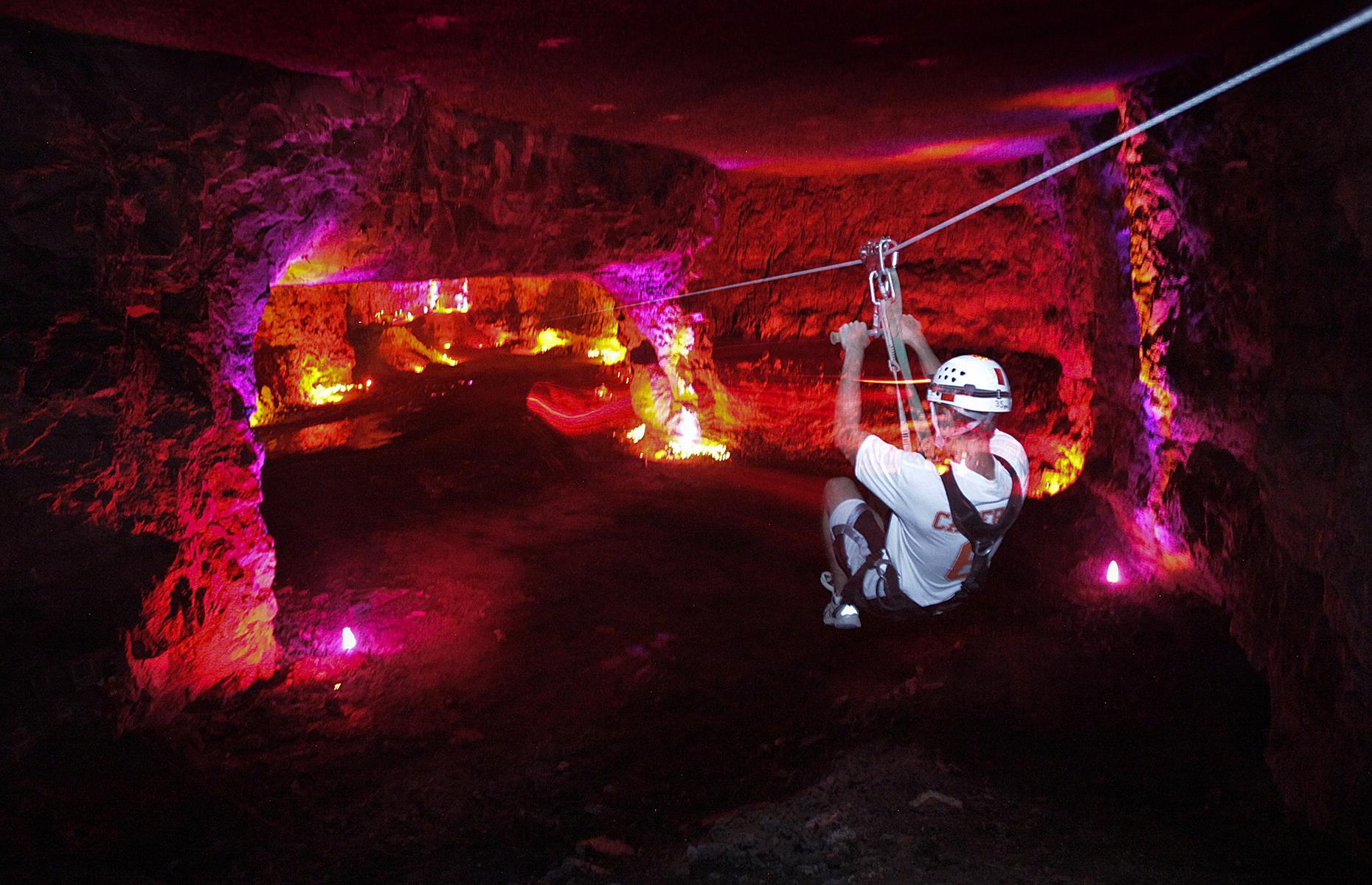 <p>Louisville Mega Cavern is actually a vast 100-acre limestone quarry, hollowed out by blasting when it was mined in the mid-20th century. Today, it houses <a href="https://louisvillemegacavern.com/attractions/mega-zips">Mega Zips</a> which boasts the title of the world’s only fully underground zip line course. Get your blood pumping as you slide through the air, reaching heights of up to 70 feet (21m). Discover <a href="https://www.loveexploring.com/galleries/88146/the-worlds-most-awesome-abandoned-underground-attractions">the world's most incredible underground attractions</a>.</p>