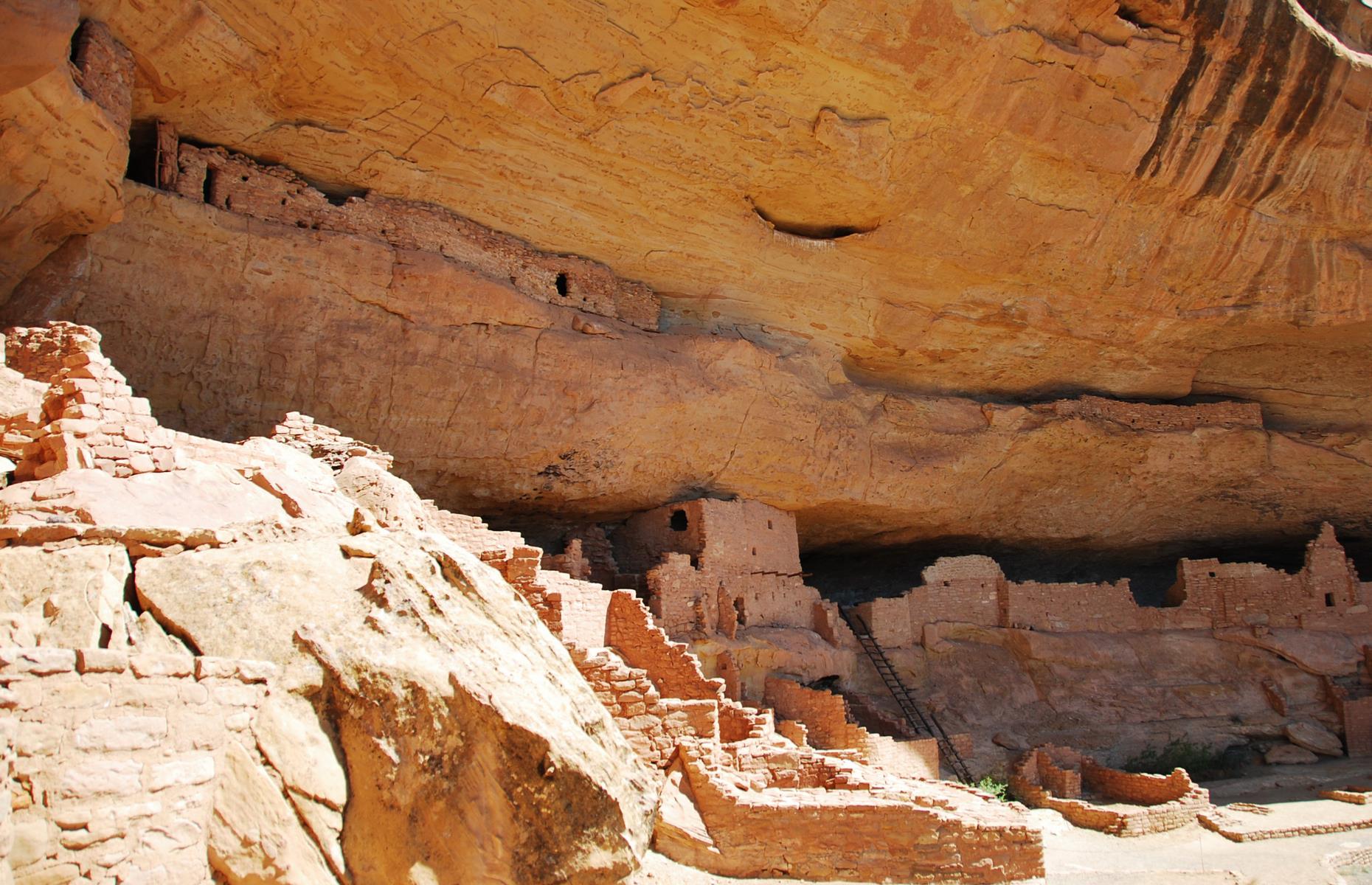 <p>Tucked beneath overhanging cliffs in Mesa Verde National Park are around 600 sandstone cliff dwellings, dating back some 820 years. These ancient villages were built by Ancestral Pueblo Indians who farmed the land above. You can usually access the unique structures in the Wetherill Mesa part of the park via self-guided or ranger-led tours but this area is currently closed; <a href="https://www.nps.gov/meve/planyourvisit/ops_updates_covid19.htm">check the National Park website</a> for updates.</p>