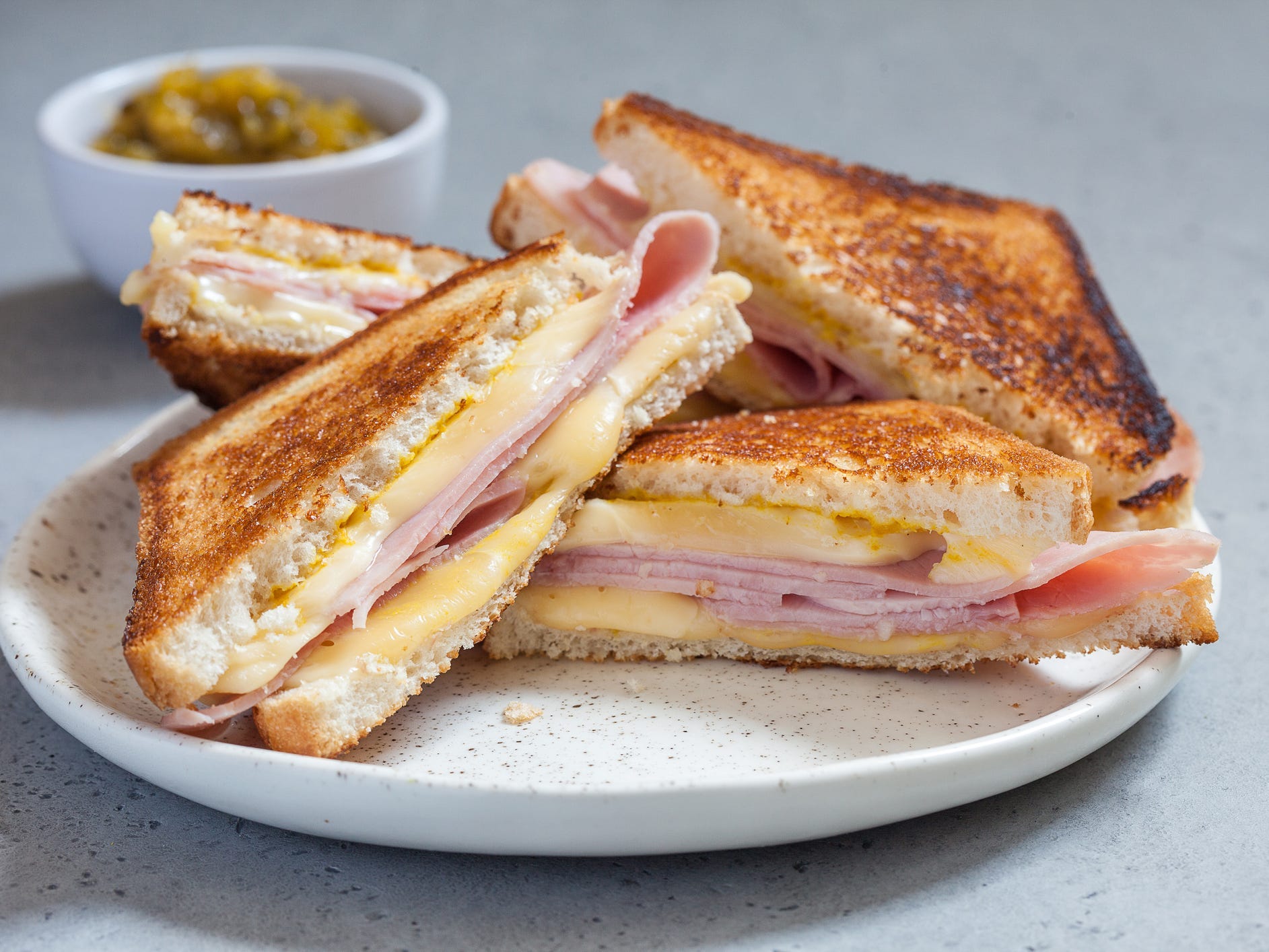 <p>There's almost nothing more classic than a grilled ham and cheese sandwich, and Virginia is known for its excellent cheeses and succulent ham.</p>