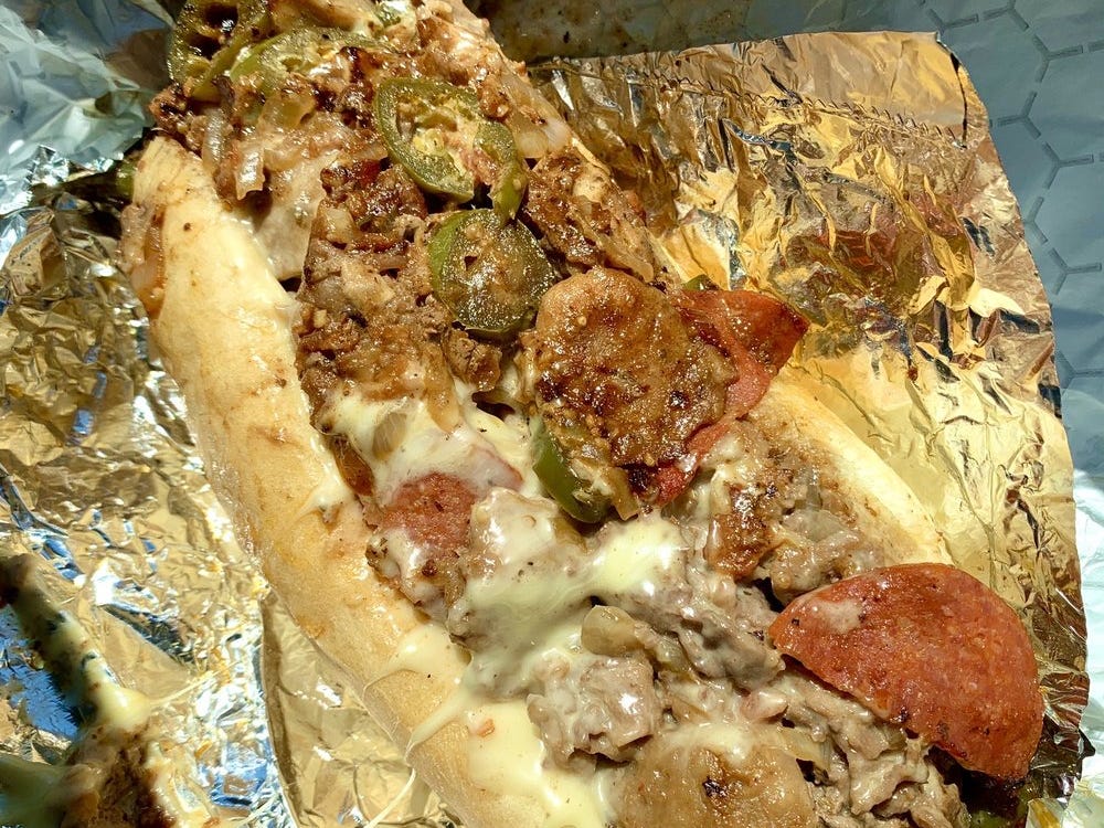 <p><a href="https://www.facebook.com/bestsandwichshack/">The Best Sandwich Shack</a> in Idaho really lives up to its name. Locals swear by the "Meat Your Maker" — a combo of steak, Italian sausage, bacon, and more.</p>
