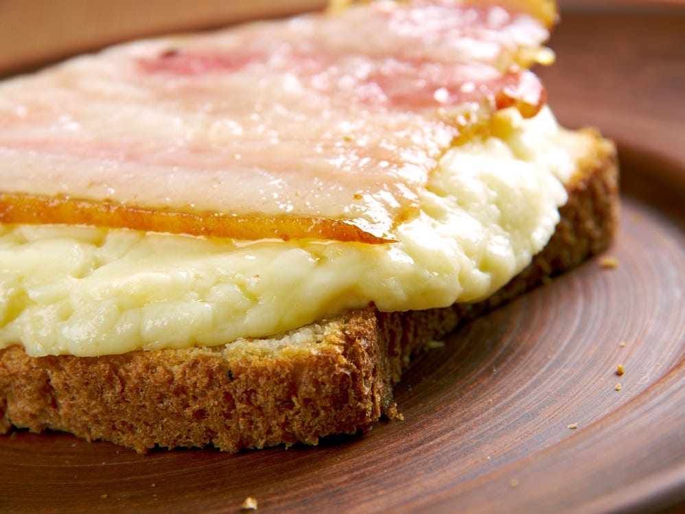 <p>Feast on Missouri's famous Gerber, an open-faced sandwich with French bread, garlic butter, ham, Provolone, and paprika, and then perfectly toasted.</p>