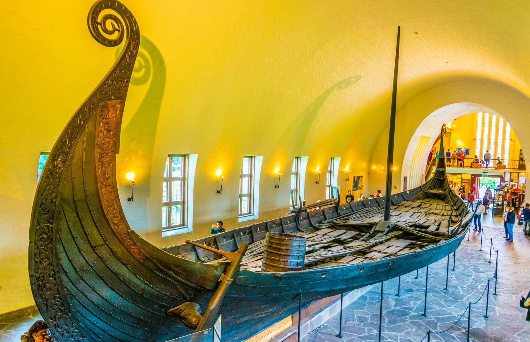 <p>Oslo’s <a href="https://www.khm.uio.no/english/">Viking Ship Museum</a> is home to three fabulously fascinating ships, the Oseberg, Gokstad and the Tune, which help to bring the Vikings to life. Beautifully crafted and well preserved, all three were seagoing vessels before they were brought onto land to be used as burial mounds. When they were discovered, each was found with grave gifts, from everyday objects and religious artifacts. </p>