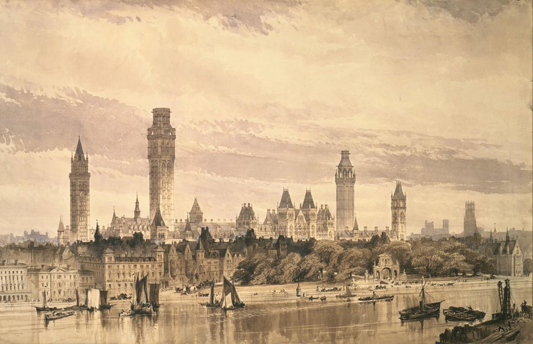 Street beat 11 architects to win the competition to design the building, including fellow Gothic Revival exponent Alfred Waterhouse. He proposed an even grander edifice with several tall towers, elements of which survive in his masterpiece, London's Natural History Museum.