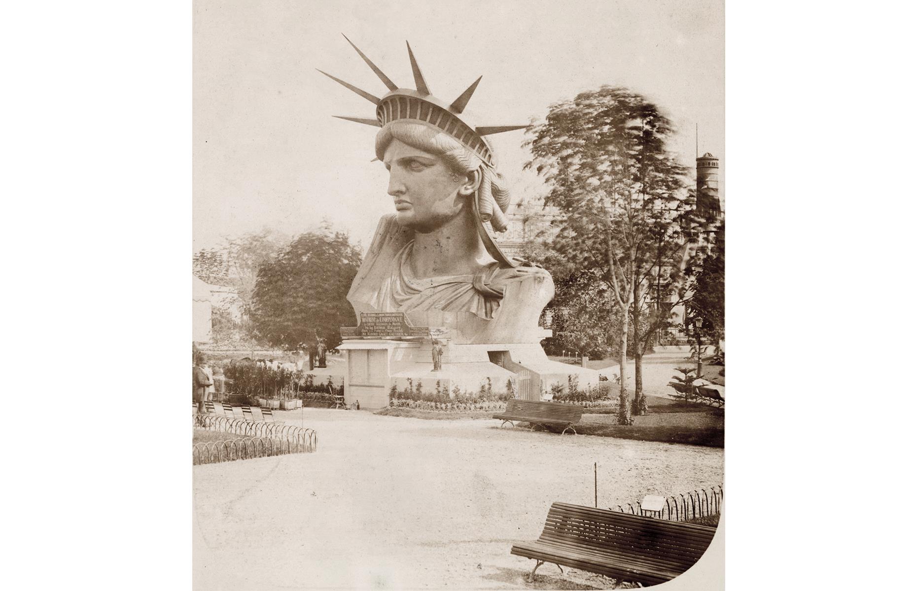 <p>This famous statue didn’t start its life in New York – in fact, it was displayed at the Paris World’s Fair in 1878 (pictured), before being given to the US by France in 1886, to commemorate the alliance between the two countries during the American Revolution. A few decades later, the majestic statue on Liberty Island had become one of the city’s – and world's – best-loved landmarks.</p>