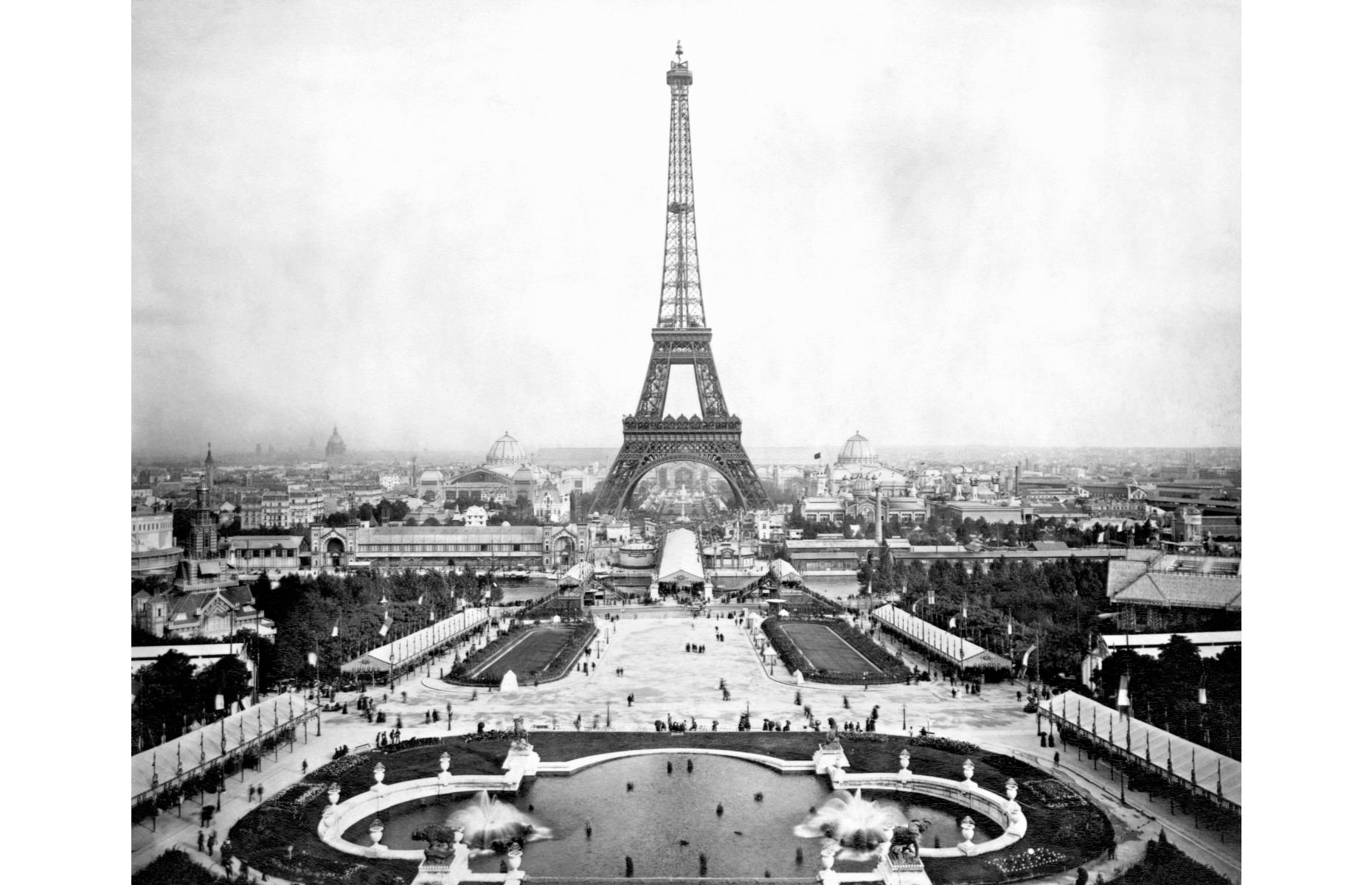 <p>The most recognisable feature of the <a href="https://www.loveexploring.com/guides/64347/what-to-do-in-paris-guide">Paris</a> skyline was built between 1887 and 1889, completed in time for the Paris World’s Fair of 1889 – although it was only supposed to be a temporary structure. Its original licensing rights were only set to last 20 years and it was almost torn down in 1909, but city officials voted to keep it after recognising its value as a radio station. Pictured here in 1889, the Eiffel Tower now attracts around seven million visitors each year. </p>