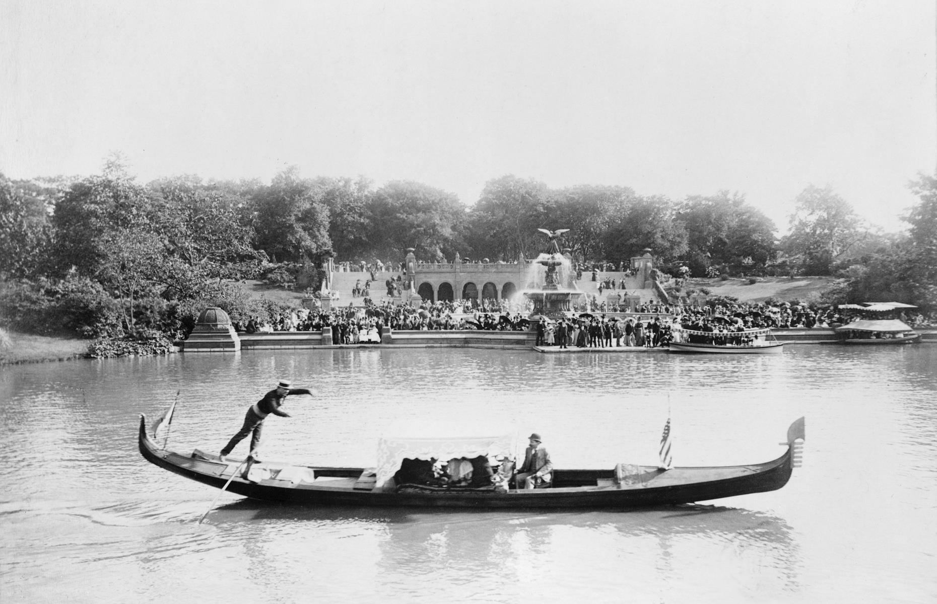 <p>When Central Park officially opened in 1876 it became instantly popular with New Yorkers, with activities including gondolier trips on the lake (pictured here in 1894), carriage rides and model yacht racing favoured by early visitors. The 840-acre park is one of the world’s top attractions today and received <a href="https://www.statista.com/statistics/190057/number-of-visitors-to-city-parks-in-the-us-2009/#:~:text=The%20most%2Dvisited%20park%20was,42%20million%20visitors%20in%202019.">42 million</a> visitors last year.</p>