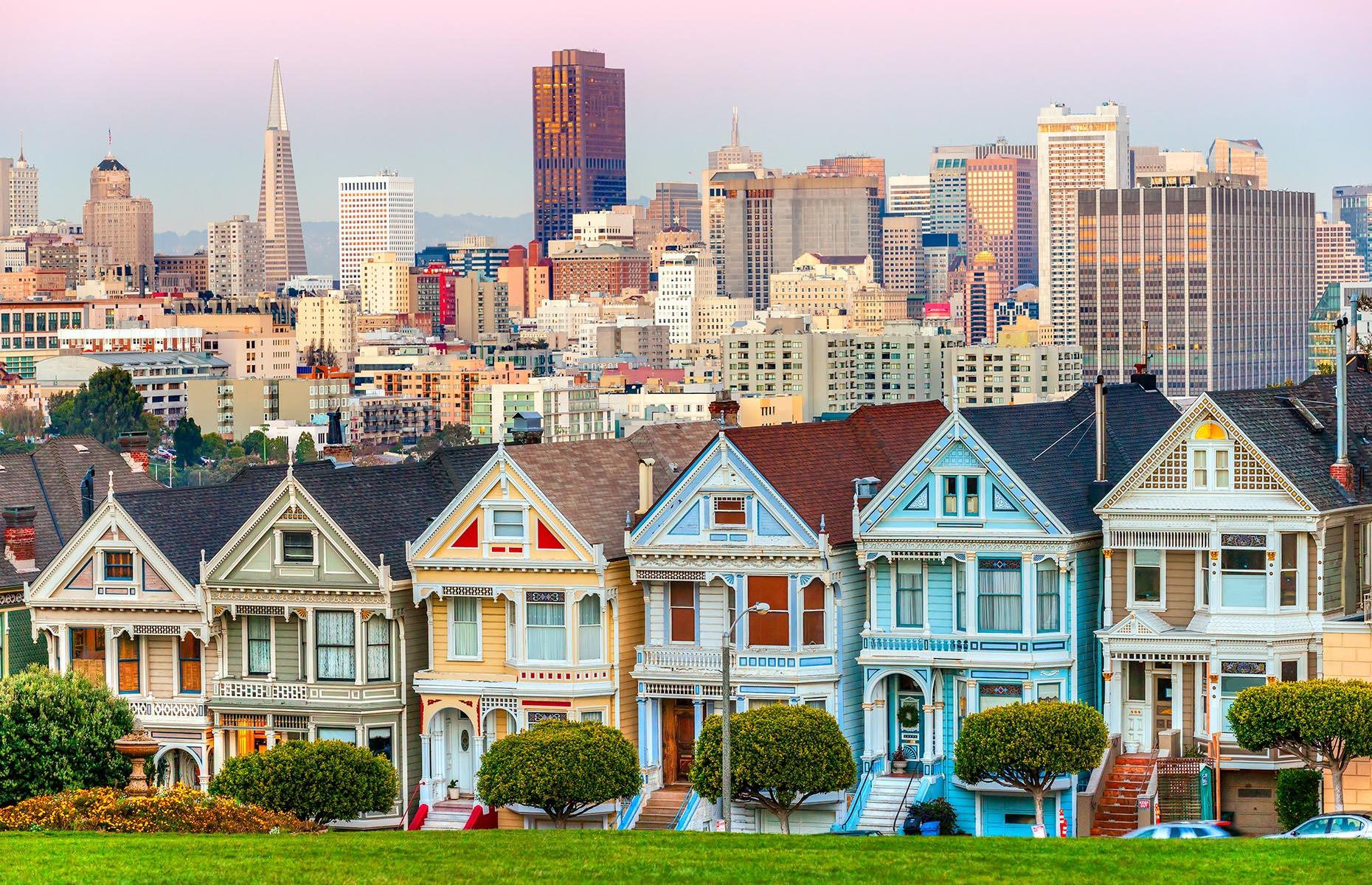 <p>The foggy, hilly city is home to several world-famous attractions, from the distinctive Golden Gate Bridge to the former prison of <a href="https://www.nps.gov/alca/index.htm">Alcatraz</a> (the island has reopened, but interiors remain closed). Visitors (and locals too) love taking a photograph of the row of houses known as the Painted Ladies on Steiner Street (pictured). <a href="https://fishermanswharf.org/">Fisherman’s Wharf</a>, a cable car ride away, is home to sea lions and offers fresh seafood from stalls. <a href="https://www.sftravel.com/article/how-experience-san-francisco-safely-whats-open">Here's everything you need to know about visiting San Francisco safely</a>.</p>