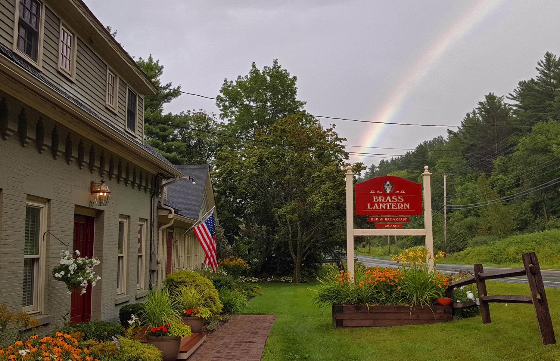 <p>Built in 1819, the former farmhouse is now a quaint nine-room <a href="https://brasslanterninn.com">bed and breakfast</a> in the heart of one of New England's most famous towns, Stowe. If you're hoping for a peaceful sleep though, you might be in for a surprise afterparty. The inn is reportedly haunted by a rowdy group of ghosts who like to keep other guests up at night with their chatting and laughing. When previous guests have inquired about the noise, the loud rooms have been found unoccupied. </p>  <p><strong>Discover <a href="https://www.loveexploring.com/galleries/76327/the-most-beautiful-small-towns-in-the-world?page=1">more of the world's most beautiful small towns</a></strong></p>