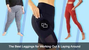 a woman posing for a picture: The-Best-Leggings-for-Working-Out-Laying-Around-embed
