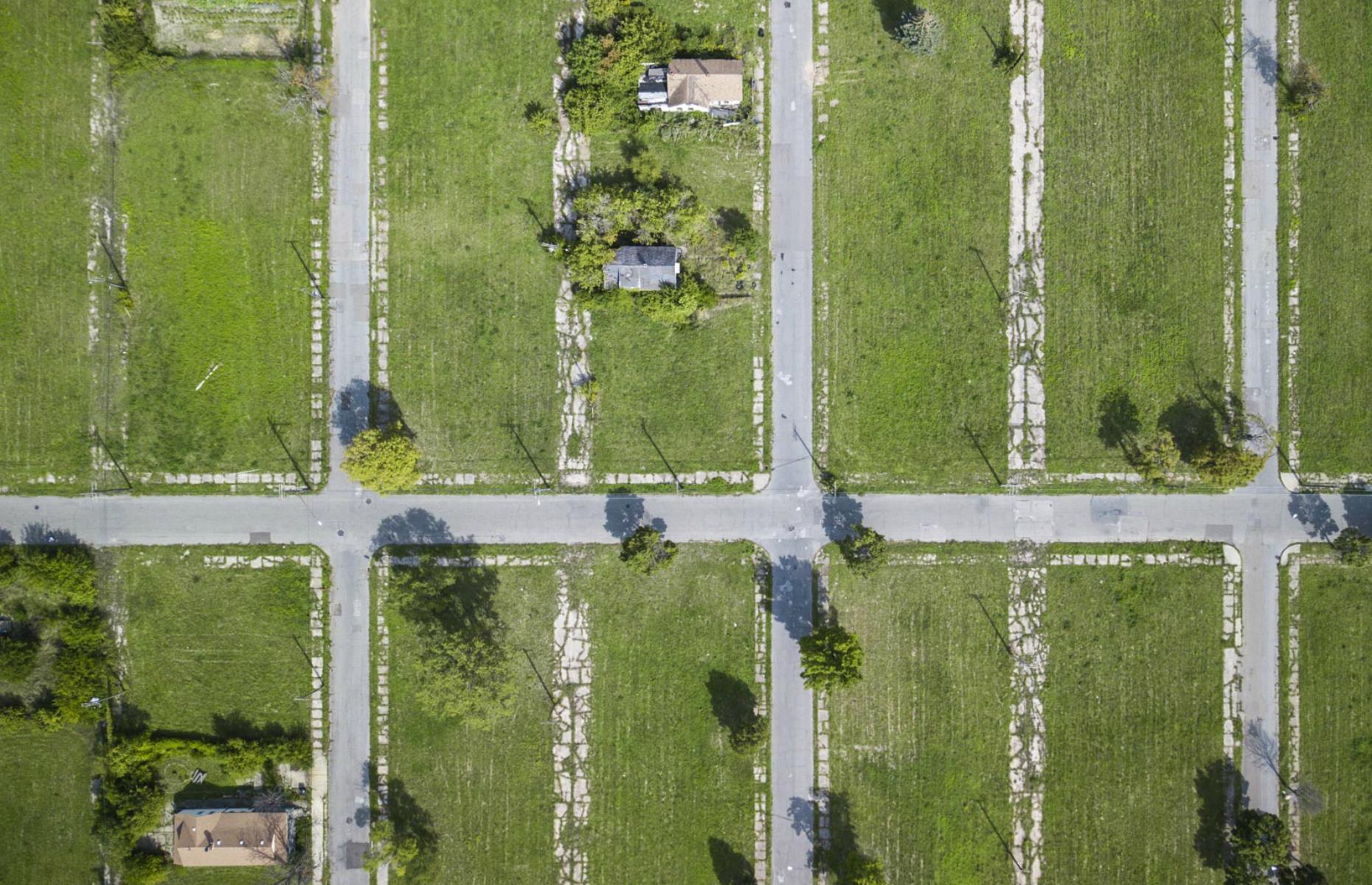 <p>Many areas in Detroit are almost lifeless in comparison to their past. Black Bottom, pictured, used to be a lively area, but has suffered from years of neglect. Now, like many areas of Detroit, these aerial images reveal the cracked concrete of its almost abandoned streets.</p>  <p><strong>Take a look at these <a href="https://www.lovemoney.com/news/86345/derelict-places-in-the-worlds-richest-cities">derelict places in the world's richest cities</a></strong></p>