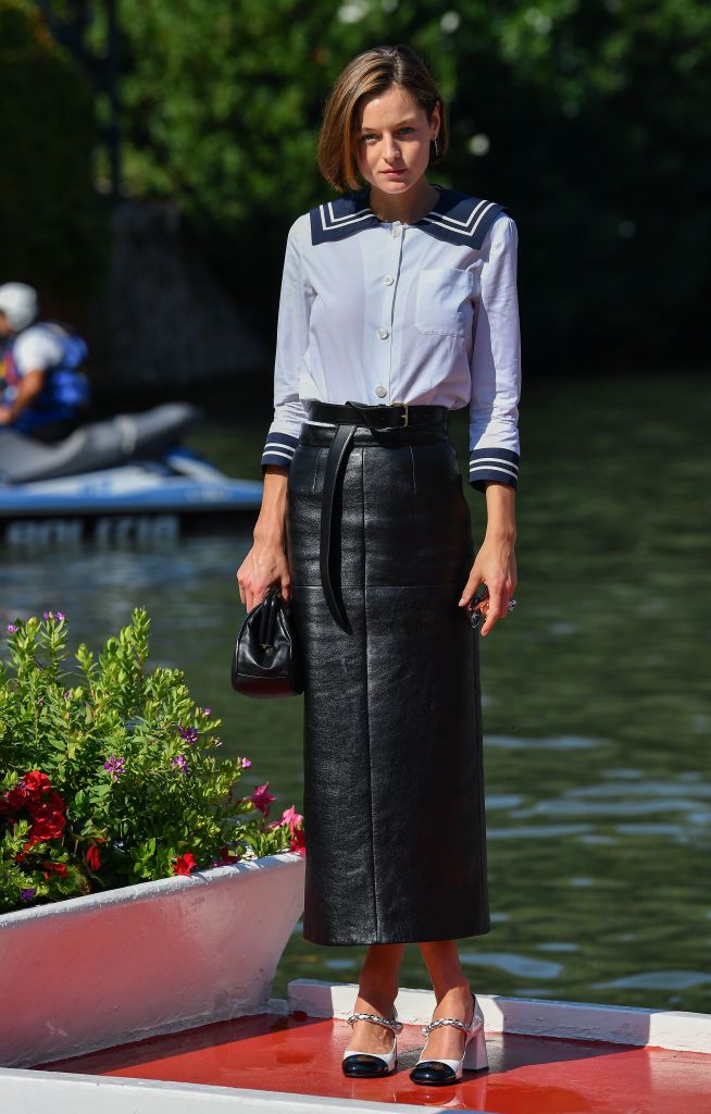 Emma Corrin Road Tests Miu Miu's Trouserless Trend In Venice