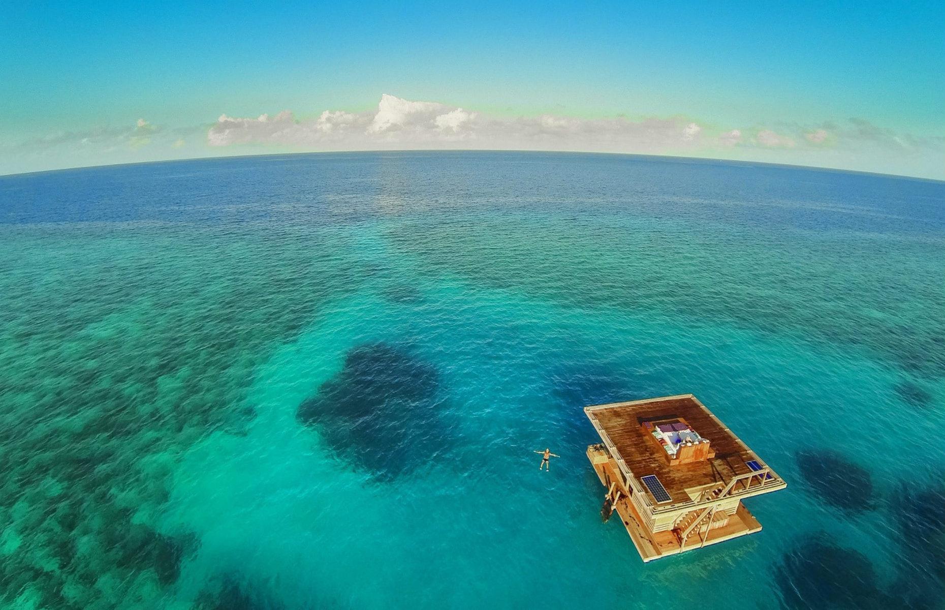 <p>Lapped all around by the Indian Ocean waves, guests in the floating underwater room at <a href="https://themantaresort.com/">The Manta Resort</a> regularly wake up to find reef fish and octopus ogling them as they lounge in their supremely comfortable king-size bed. This extraordinary underwater chamber, which lies 820 feet (250m) offshore from the luxury resort on Pemba Island, is on the bottom floor of a three-level floating structure, which includes a lounge and bathroom at sea level.</p>