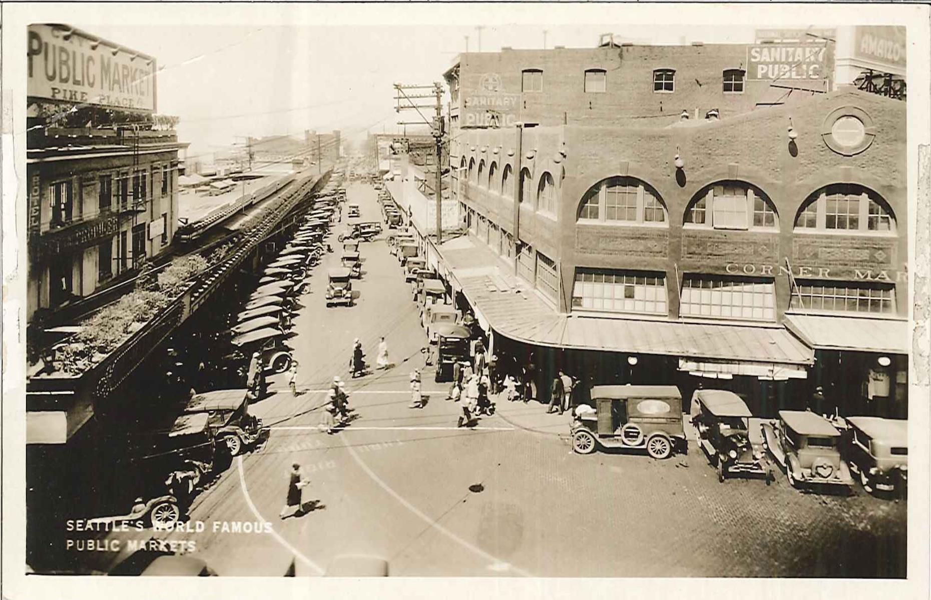 <p>Opening in 1907, Seattle’s marketplace is the oldest continuously operating farmers' market in the country and one of the city's most popular sights. After prospering in the 1920s (pictured) and 1930s, it fell on hard times and was slated for demolition in the 1960s. However, a successful campaign saw it saved and a 17-acre historic district was created in 1971, the same year the very first Starbucks opened at Pike Place. The market was renovated in 1974 and today it usually welcomes around 10 million visitors.</p>