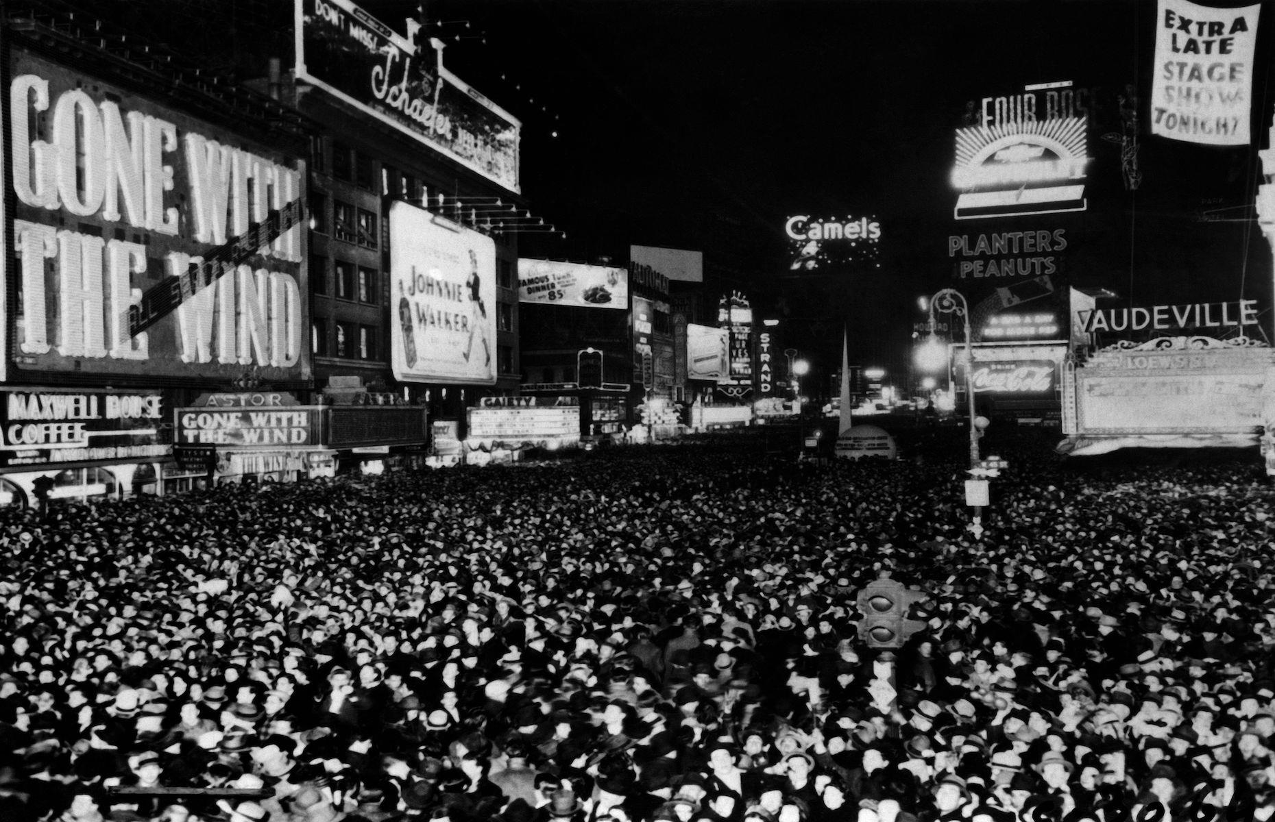 <p>Formerly known as Longacre Square, Times Square was renamed in 1904 after <em>The New York Times</em> moved its headquarters there. The junction of Broadway and Seventh Avenue has since become one of the most famous commercial squares in the world with its theaters, cinemas and electronic billboards. It’s also the site of the city’s annual New Year's Eve ball drop (pictured here in 1939), a tradition which began when the newspaper held a New Year’s Eve event to celebrate its move.</p>