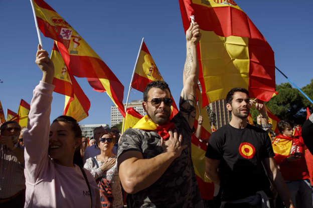 Slide 15 of 31: Spain's national anthem was originally a marching tune for the military. The wordless anthem is hummed by Spaniards around the world.