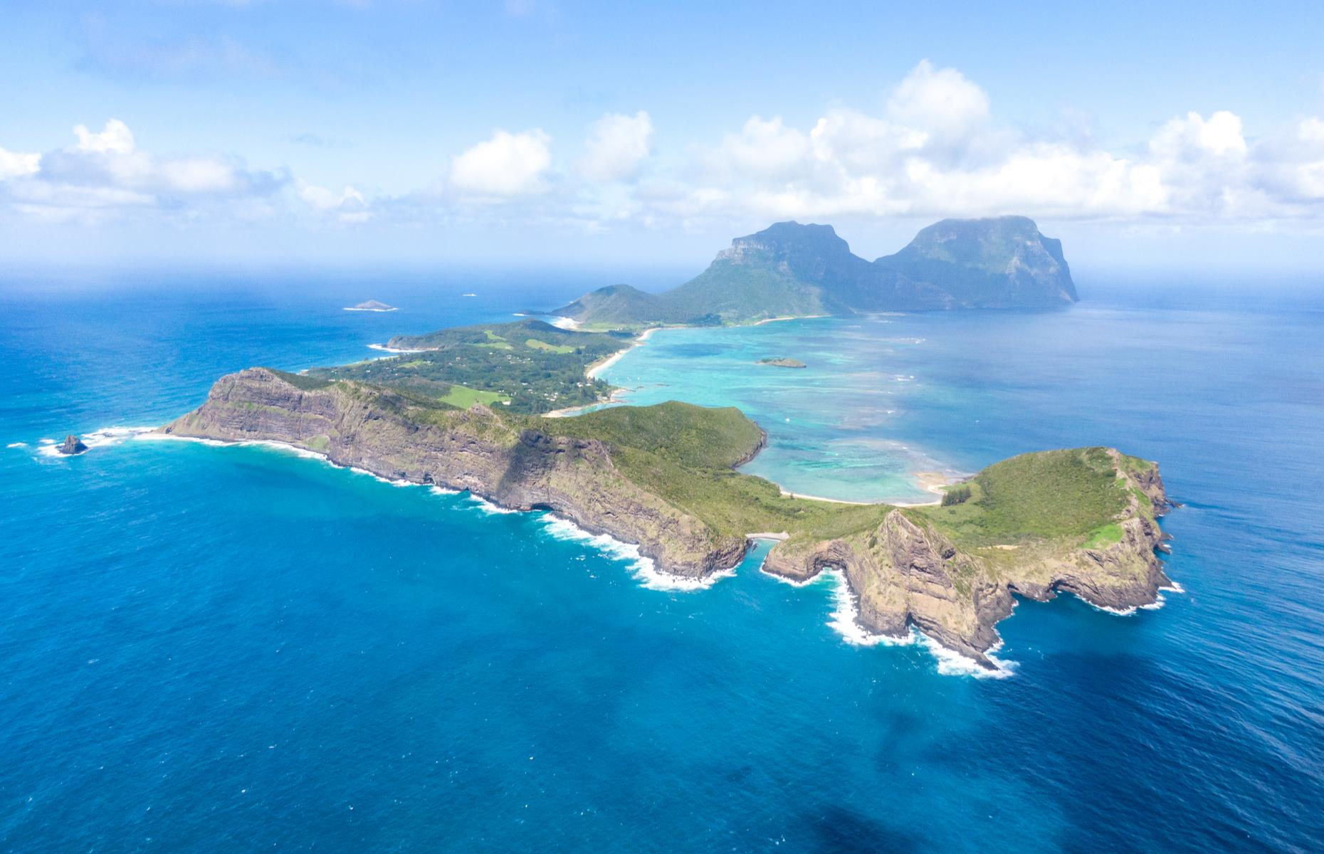 An island off the coast