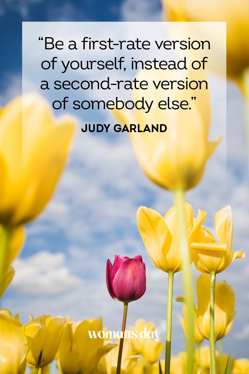 <p>"Be a first-rate version of yourself, instead of a second-rate version of somebody else." — Judy Garland</p>