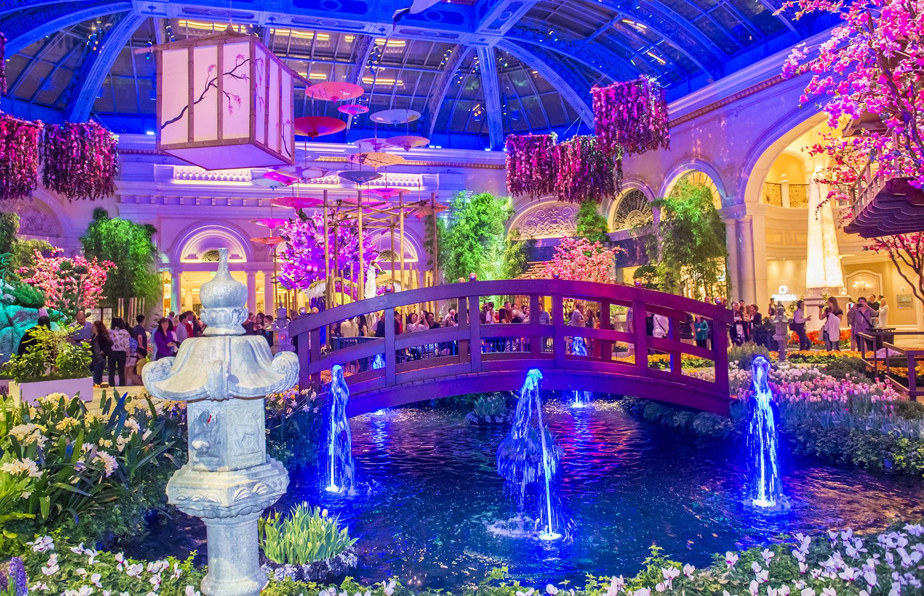 <p>If you've spent all your money on the slots, don't despair – lavish Bellagio hotel has something to offer those on a budget. Its <a href="https://bellagio.mgmresorts.com/en/entertainment/conservatory-botanical-garden.html">conservatory and botanical garden</a> are free to enter, and they're always filled with whimsical floral displays, themed for the season. Visitors can wander among the brilliant blooms, which are tended to by some of the world's leading horticulturalists. </p>