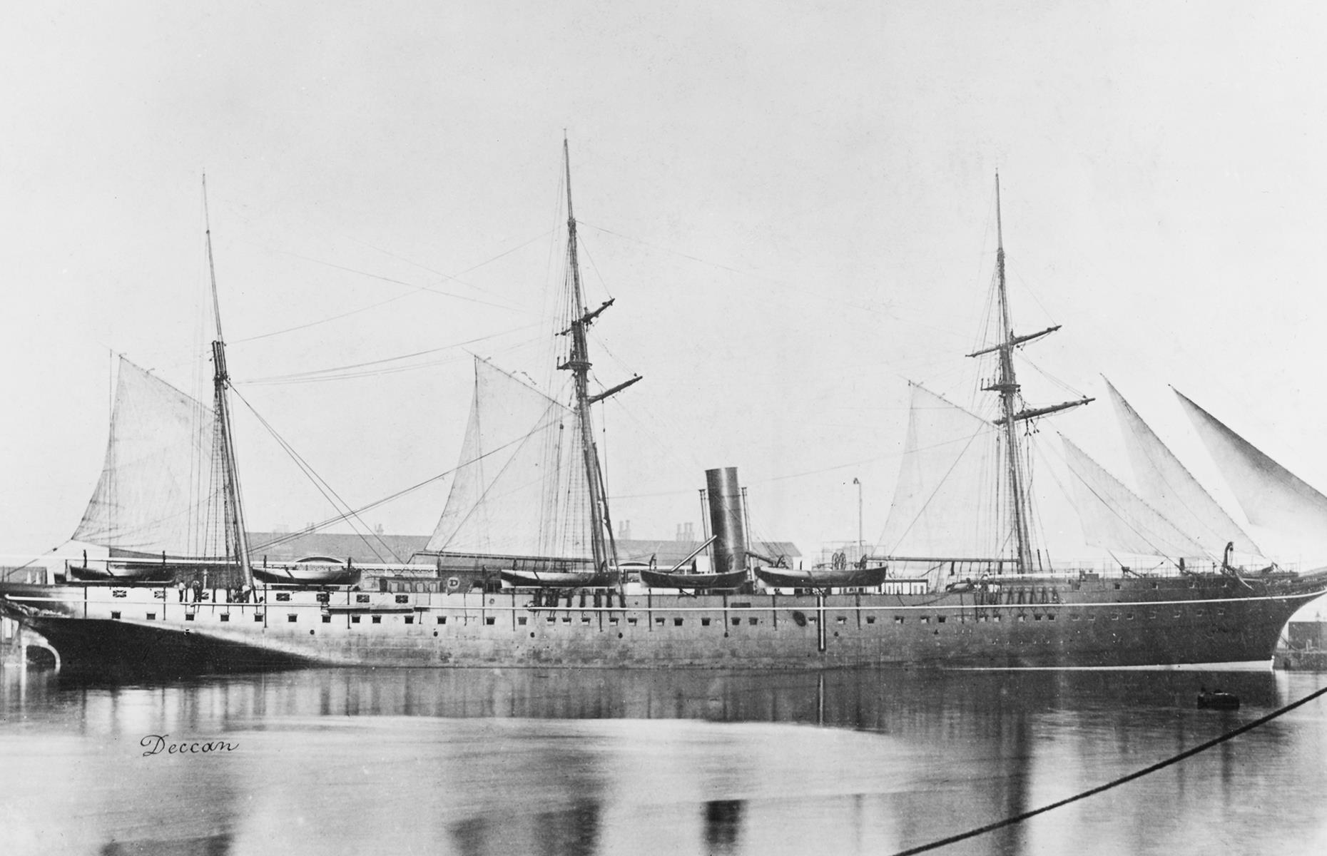 In the first half of the 19th century, most people crossed oceans for business rather than leisure – nevertheless, P&O is credited with launching the first pleasure cruises in this era. Boats bound for the Mediterranean struck out from England in 1844, with on-board passengers dreaming of sun, sand and sea. Pictured here is the P&O passenger liner SS Deccan sailing from Southampton a little later in 1870.