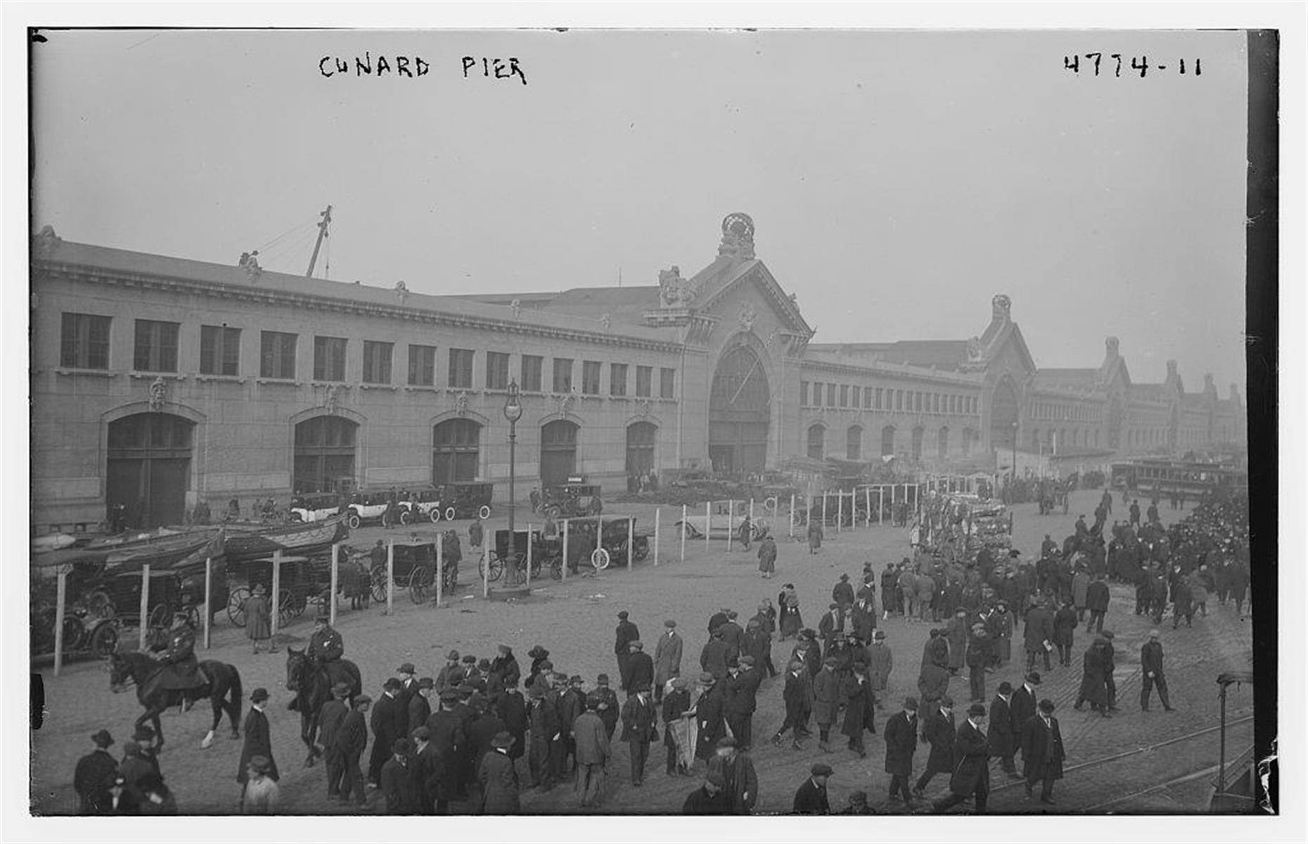 Just as cruising was enjoying its heyday, the industry entered troubled waters. The First World War halted progress in commercial cruising as attention was turned to the war effort. Many commercial liners were repurposed as military ships – Fred. Olsen, for example, purportedly lost 23 ships to the conflict. This 1918 photograph shows New York City crowds waiting for the return of Cunard's RMS Mauretania, which was carrying American soldiers back home after the war.