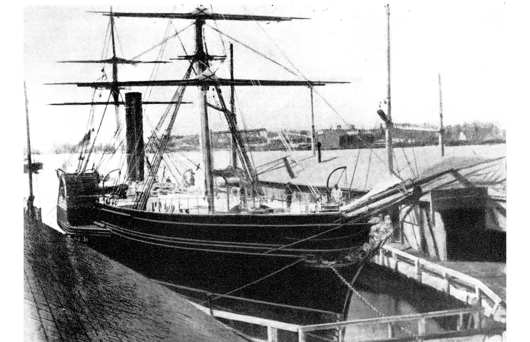 This decade also saw some of the biggest names in cruising sail onto the scene. The Cunard Line was founded in 1840, boasting an impressive fleet of steam-powered ships and whisking the likes of Charles Dickens to destinations such as Boston. Pictured here, in 1848, is Europa, one of Cunard's early Atlantic ships. The White Star Line, the operator of the famously ill-fated Titanic, was also founded in 1845.