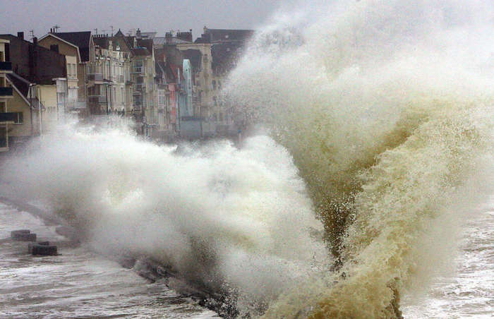 54 of 64 Photo in Gallery: Container ship MSC Napoli was destroyed by a powerful windstorm in the English Channel in mid-January 2007. Cyclone Kyrill also hit other parts of western Europe, leading to 44 deaths and damage to an estimated 75 million trees. The hurricane also saw waves as tall as houses pummel the coast of the United Kingdom.