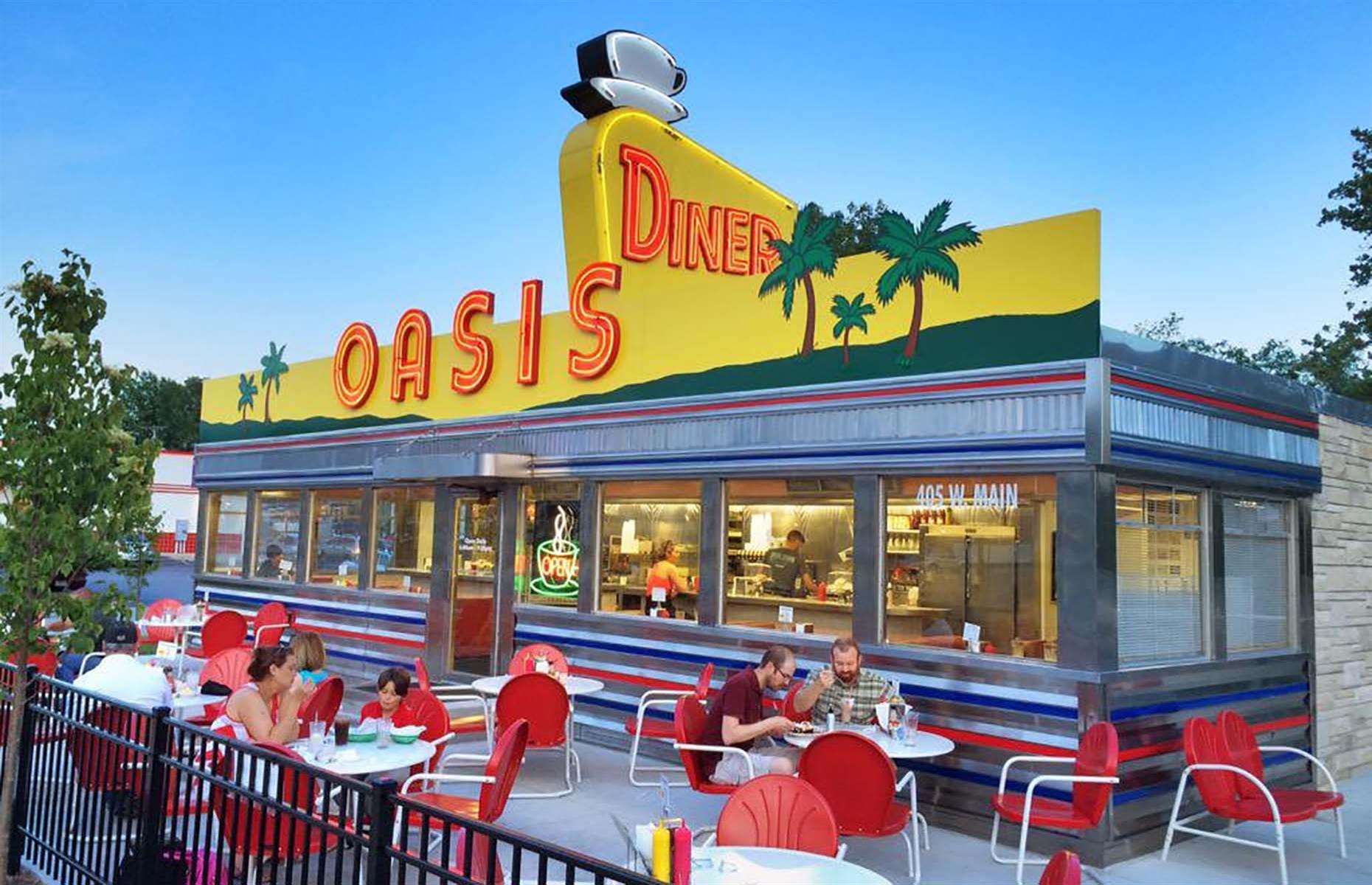 <p>This fun and funky diner just west of Indianapolis is great if you love vintage things. The stainless-steel dining car dates <a href="http://www.oasisdiner.com/oasis-diner-history/">back to the 1950s</a> and has a collection of old-school lunchboxes including Pac Man, Barbie and Mickey Mouse. All visitors have a fantastic time and <a href="https://www.yelp.com/biz/oasis-diner-plainfield">love The Oasis Burger</a> with two beef patties, pulled pork, bacon, barbecue sauce, coleslaw, pickles and Cheddar. Indoor and outdoor seating is available.</p>  <p><a href="https://www.lovefood.com/galleries/85519/the-most-charming-roadside-diner-in-every-state?page=1"><strong>Feeling inspired? Read on for more charming roadside diners</strong></a></p>