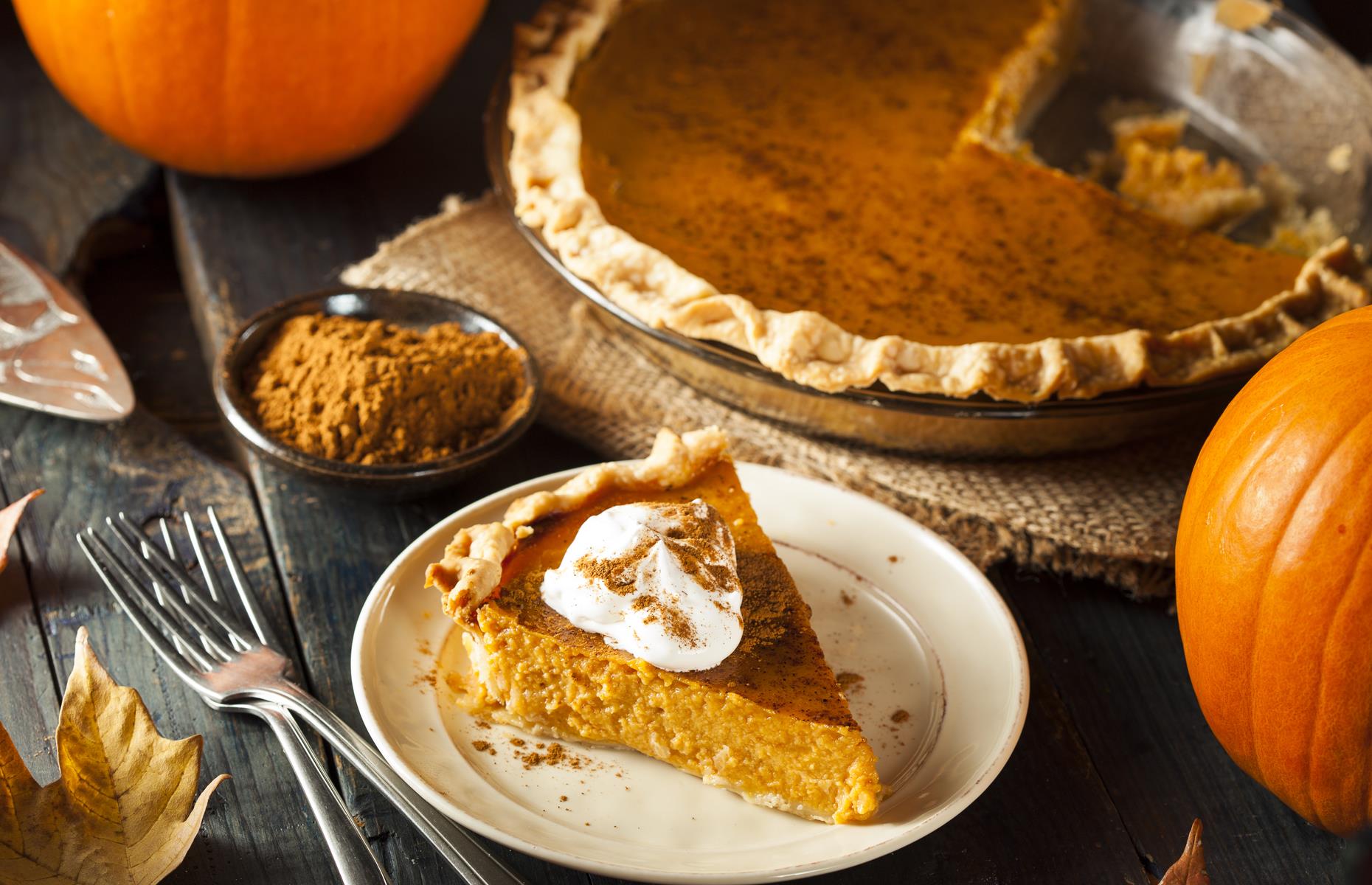 Slide 31 of 31: The scent in your kitchen of the traditional spices for pumpkin pie – cinnamon, cloves, nutmeg and ginger – really means the holiday season is upon us. You can buy pumpkin purée if you don't want to make your own. The pie crust is easy to make, but again, use store-bought shortcrust pastry if you like. Instead of serving it with whipping cream, try a salted caramel sauce, which brings out the sweetness of the pie. Get the recipe for pumpkin pie here