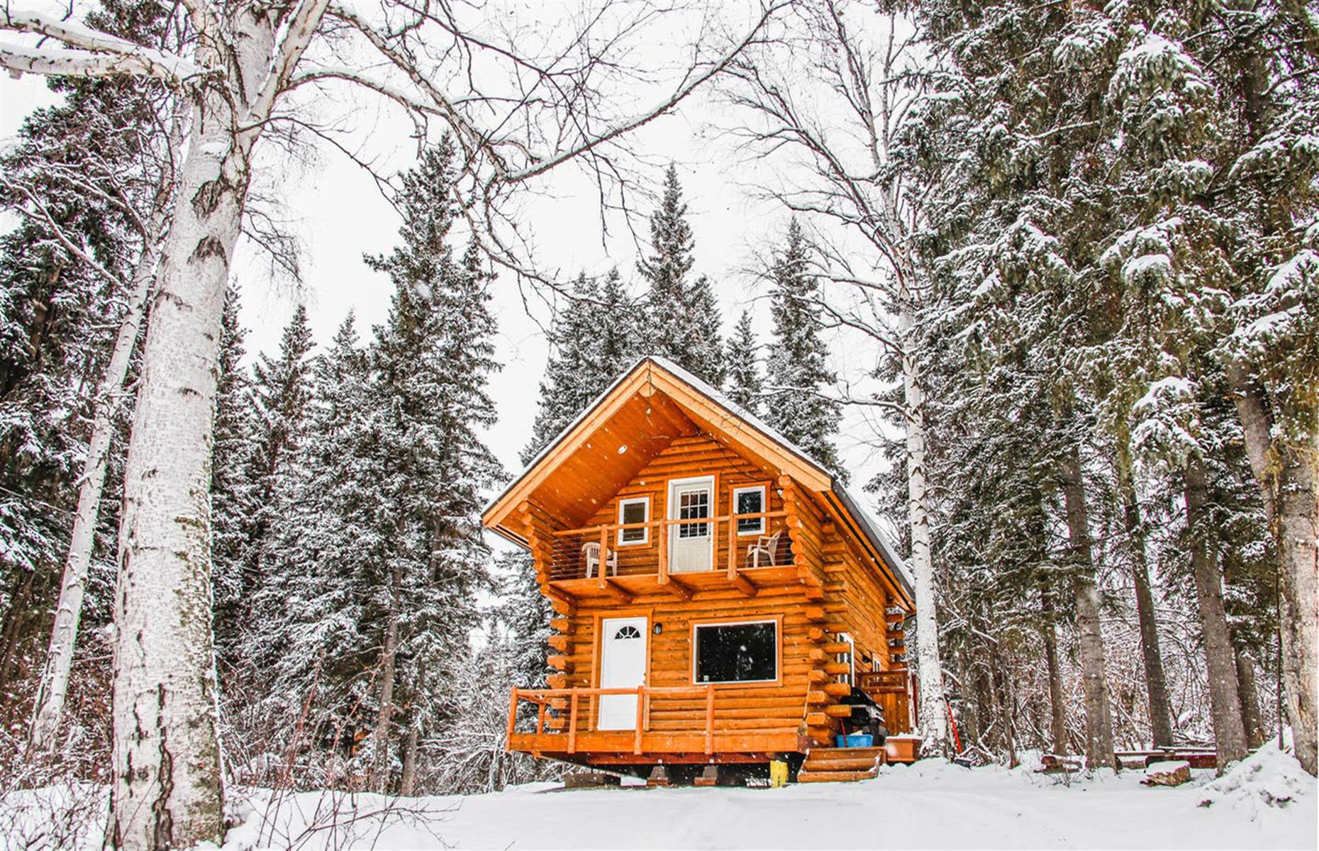 <p>Known as one of the top places in the world to see the Northern Lights, Fairbanks is a brilliant destination for a wintry getaway – and where better to enjoy it to the max than a rustic log cabin in the woods? <a href="https://www.airbnb.co.uk/rooms/6291833">This cozy Alaskan cabin</a> costs $86 a night and requires a minimum two-night stay. Located five miles (8km) from downtown Fairbanks, it's surrounded by walking trails and wildlife viewing points. Inside there's everything you need to enjoy a magical stay in this snowy landscape, too, from plenty of kitchen appliances to a large bedroom on the top floor. </p>