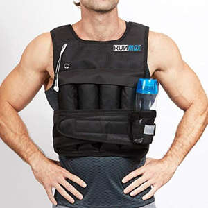 a man holding a gun: RunMax Pro Weighted Vest
