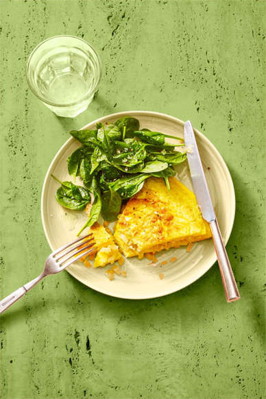 Slide 4 of 31: Sneak some spinach into your morning meal for a boost of nutrients to start your day off right.Get the recipe for Classic Omelet and Greens »
