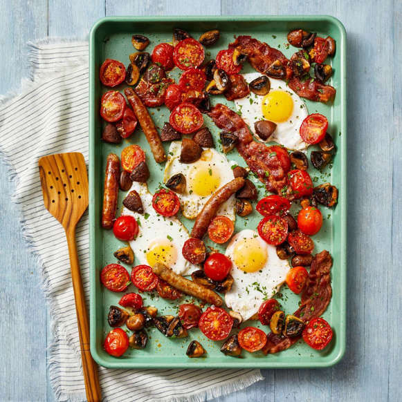 Slide 6 of 31: A hearty breakfast that easily feeds a family of four, all on one sheet pan? Yes, please.Get the recipe for Sheet Pan Sausage and Egg Breakfast Bake »