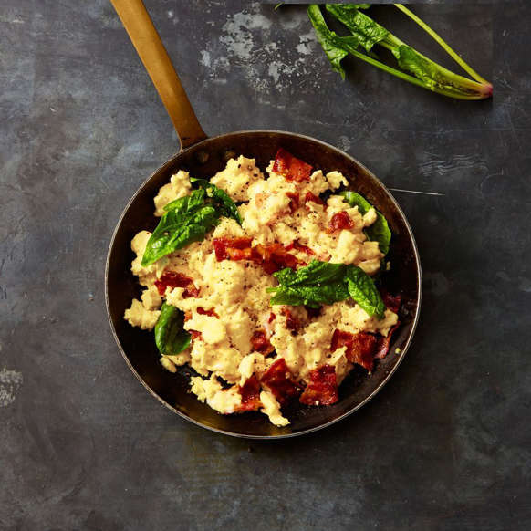 Slide 2 of 31: The simplest way to fancy-up your morning eggs? Throw in a few tasty add-ins that barely take any time at all.Get the recipe for Gruyère, Bacon, and Spinach Scrambled Eggs »RELATED: 45+ Easy Egg Recipes for Your Best Brunch Ever