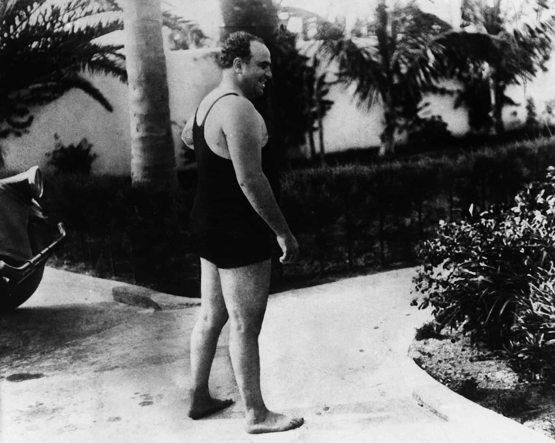 <p>Capone is pictured in a bathing suit during one of his many Florida sojourns.</p>
