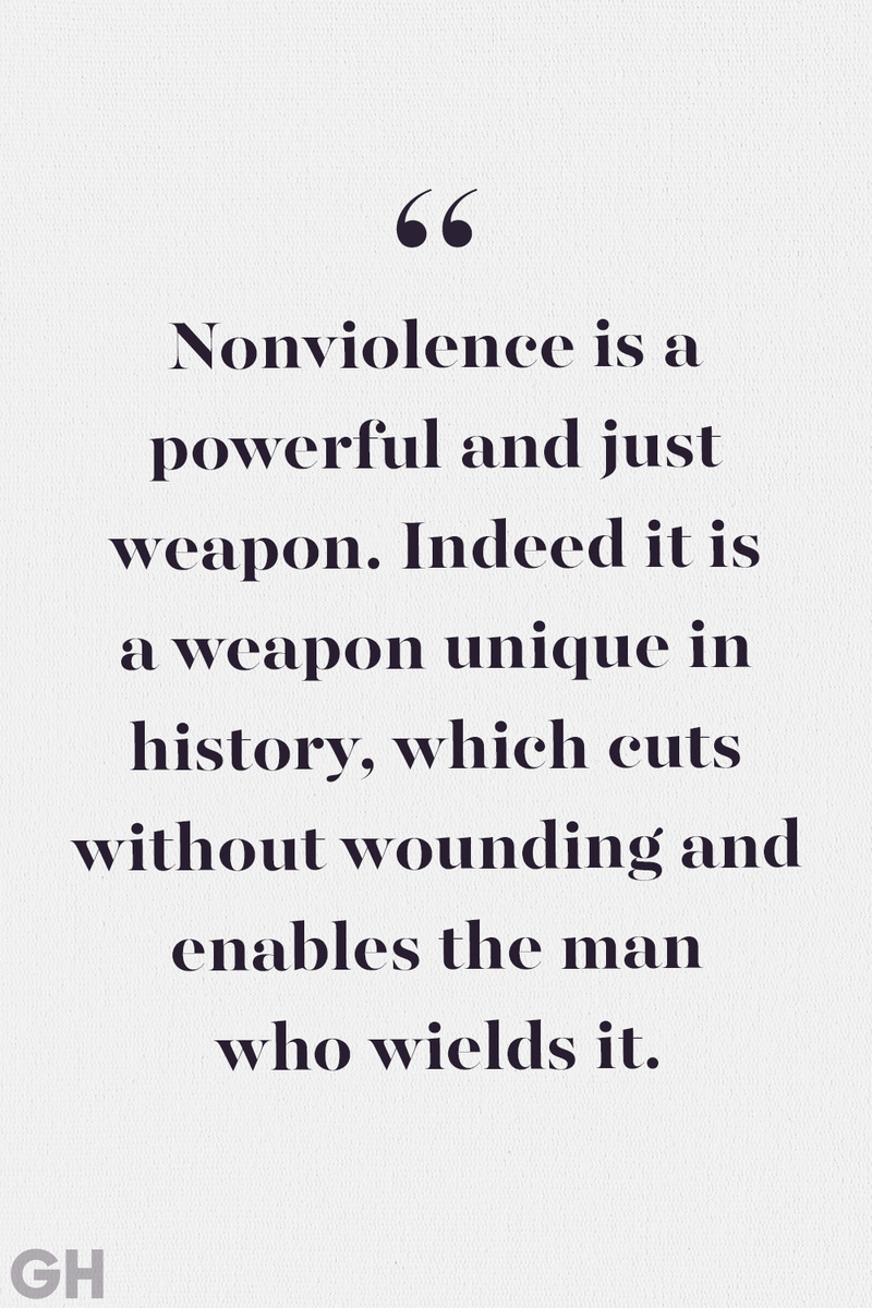 <p>Nonviolence is a powerful and just weapon. Indeed it is a weapon unique in history, which cuts without wounding and enables the man who wields it.</p>