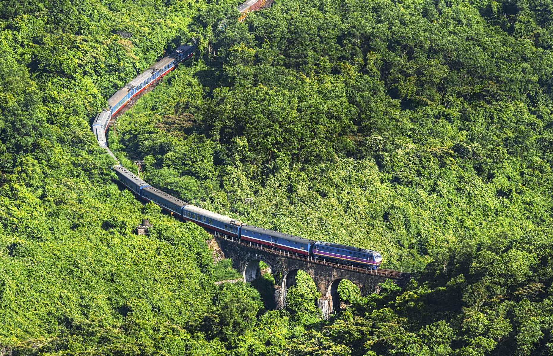 A trip on this train takes in breathtaking Vietnamese landscapes like Hải Vân Pass, Vân Phong Bay and the Annamite Range. Prices for the full, one-way journey between Hanoi and Ho Chi Minh City start from £29 ($40) for a soft seat while soft sleeper lower berths with air conditioning start from £46 ($62).