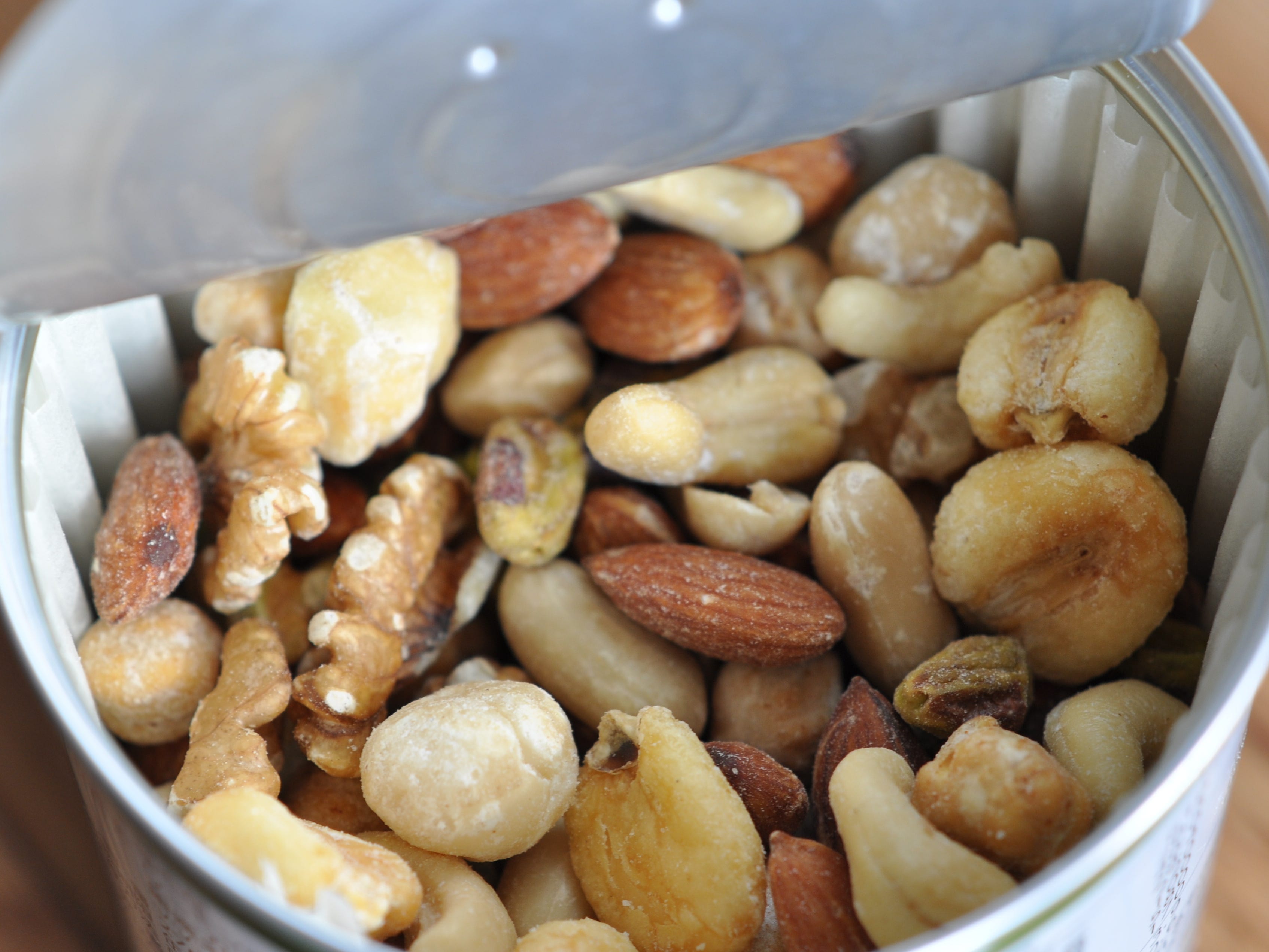 <p>"Nuts are a great portable and nutritious addition to any healthy lifestyle plan," Gulbin told Insider.</p><p>Almonds, pistachios, and peanuts average around <a href="https://www.healthline.com/nutrition/9-proven-benefits-of-almonds#TOC_TITLE_HDR_2">6 grams of protein</a> per 1-ounce serving with about 3 grams of gut-friendly fiber.</p>