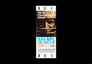qr code: Super Bowl I: The Kansas City Chiefs from the AFL and the Green Bay Packers of the NFL played on January 15, 1967 at the Los Angeles Memorial Coliseum.