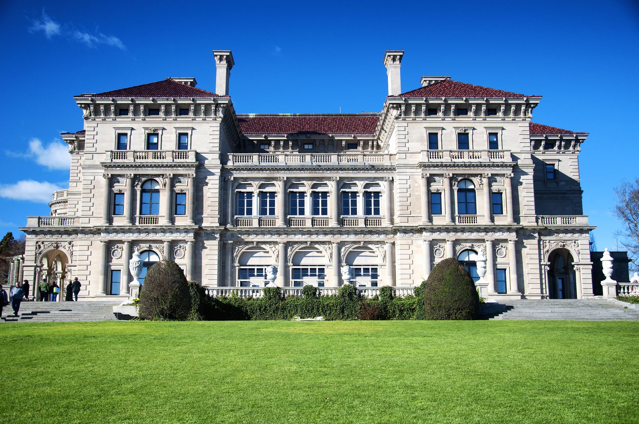 <p>This “<a href="https://www.newportmansions.org/explore/the-breakers">summer cottage</a>” belonging to and inhabited by the wealthy Vanderbilt family was completed in 1895. It became a National Historic Landmark in 1994.</p>